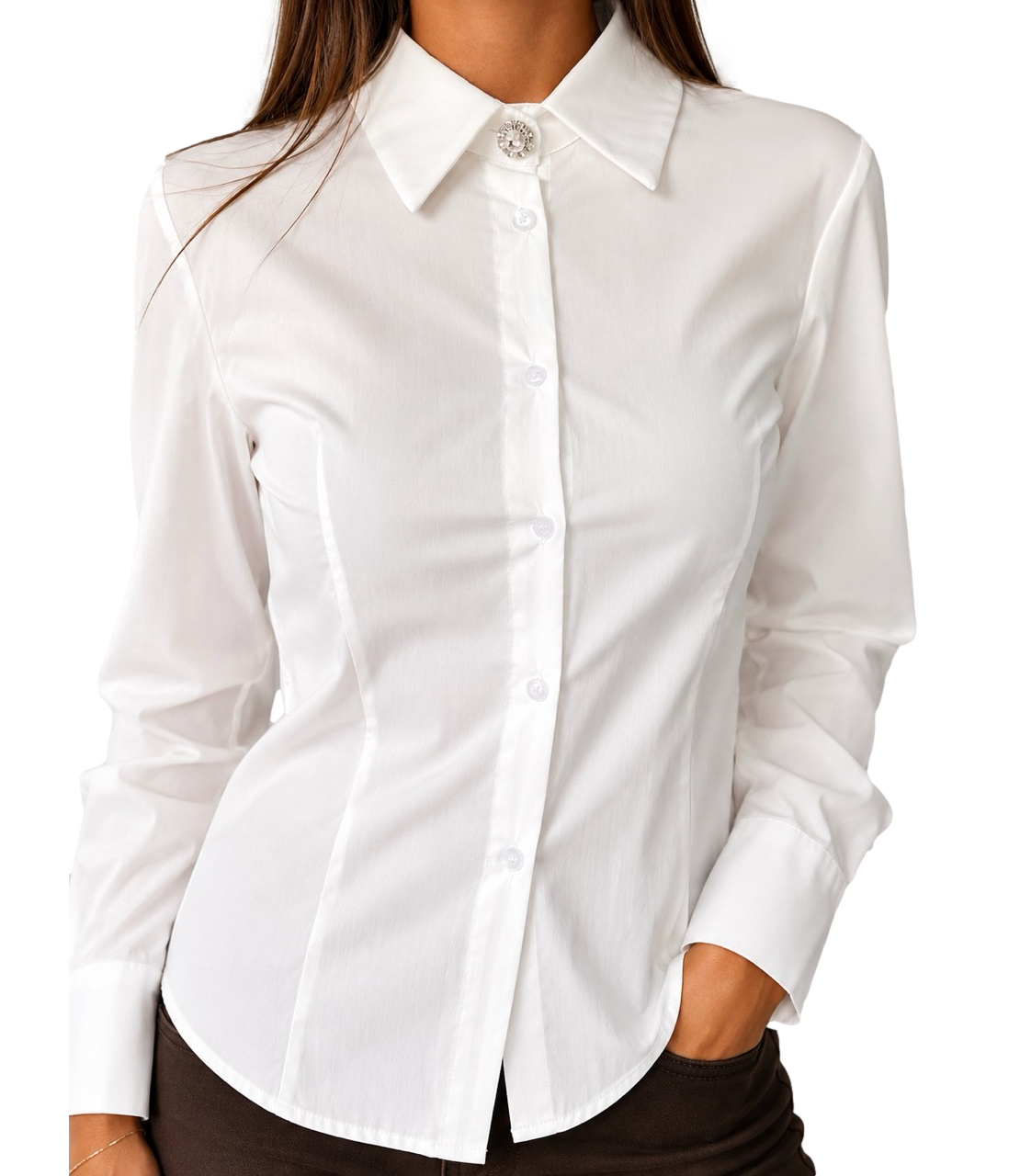 Susy Mix Camicia da Donna - Latte - 74827p