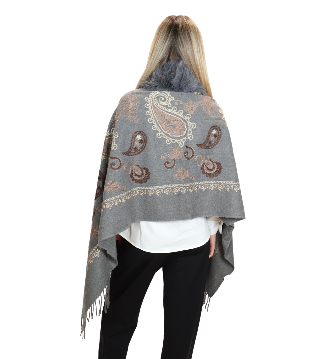 Susy Mix Stola da Donna - Grigio - 9717re