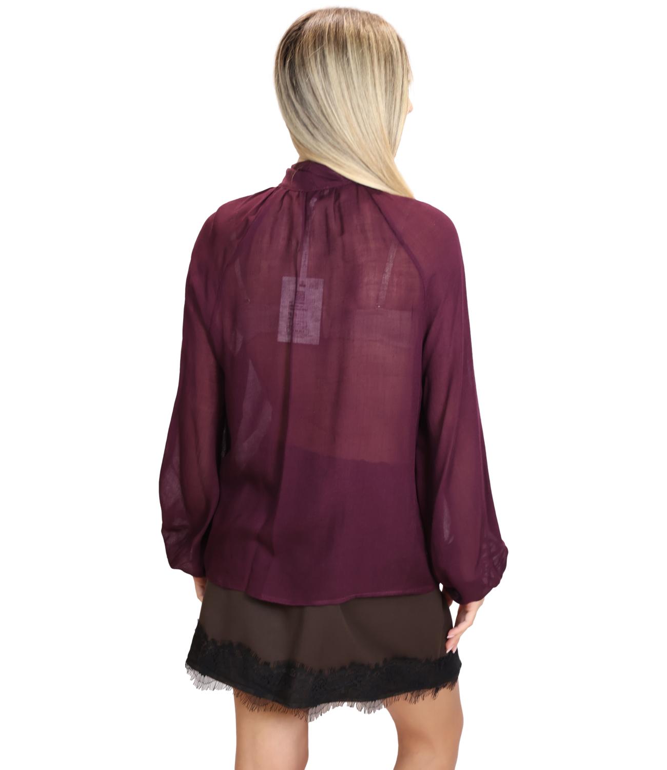 Susy Mix Camicia da Donna - Vino - Bl153030