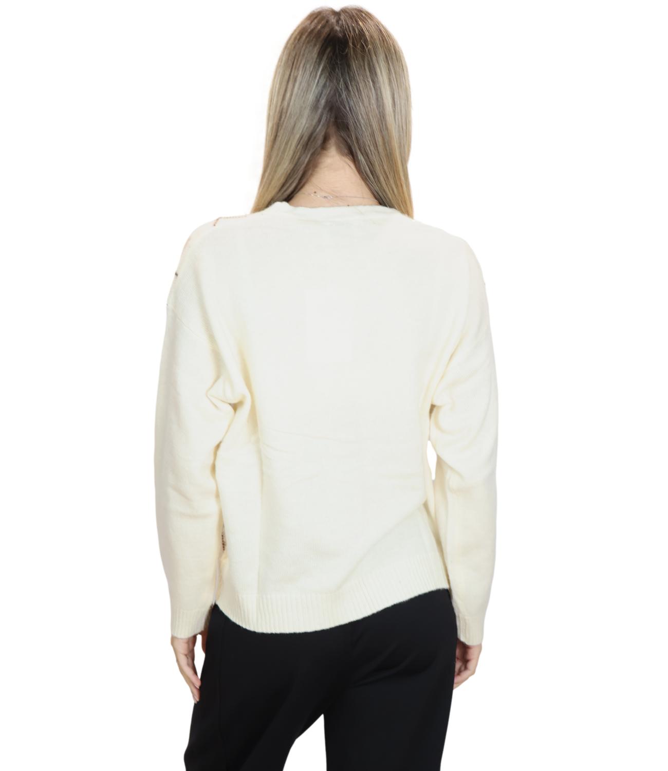 Susy Mix Cardigan da Donna - Crema - Hs26805