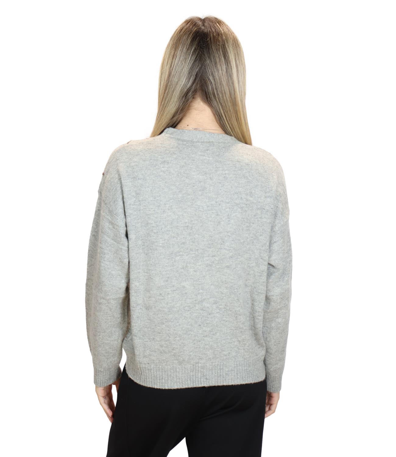 Susy Mix Cardigan da Donna - Grigio - Hs26805