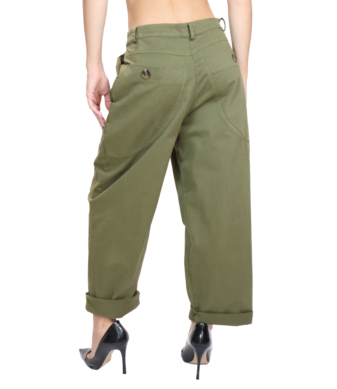 Susy Mix Pantalone da Donna - Militare - I2631006