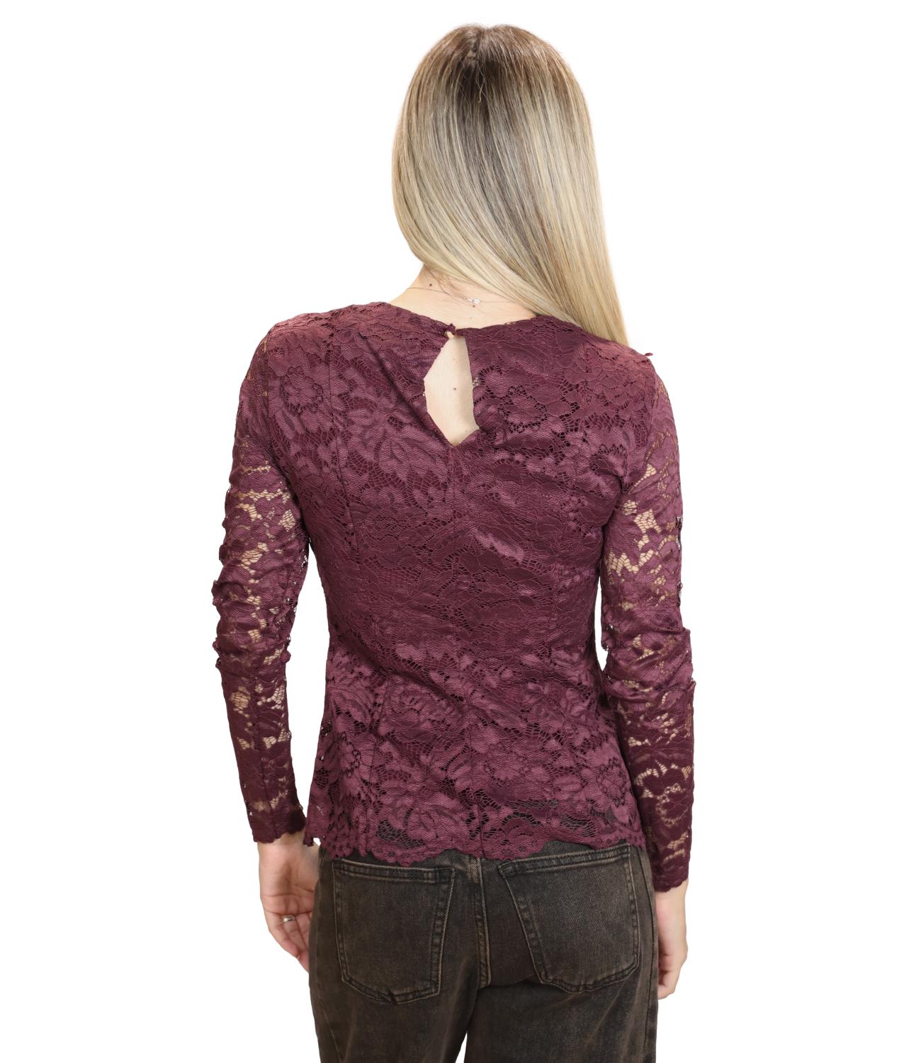 Susy Mix Maglia da Donna - Vino - Ma4164mc117