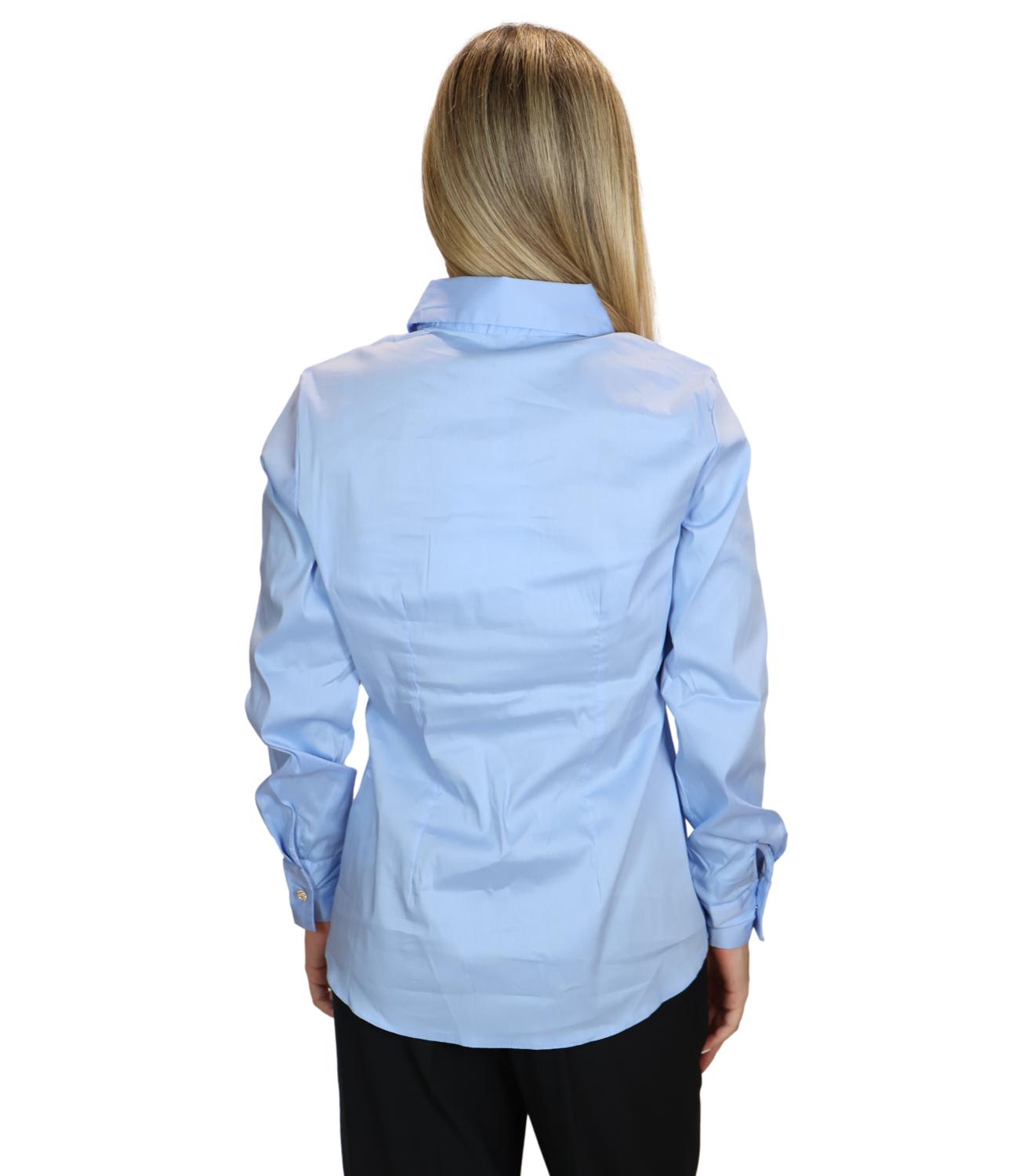 Susy Mix Camicia da Donna - Celeste - Pp459t6