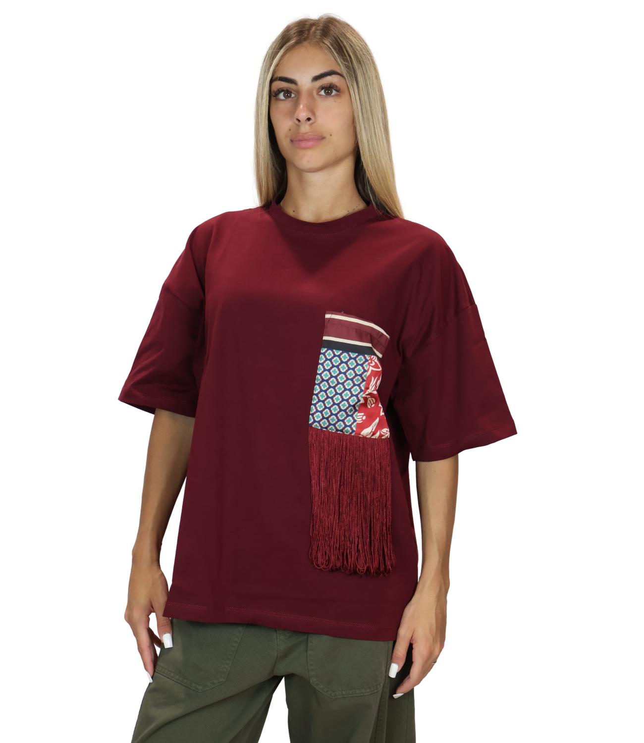 Susy Mix T-Shirt da Donna - Vino - Sh004932