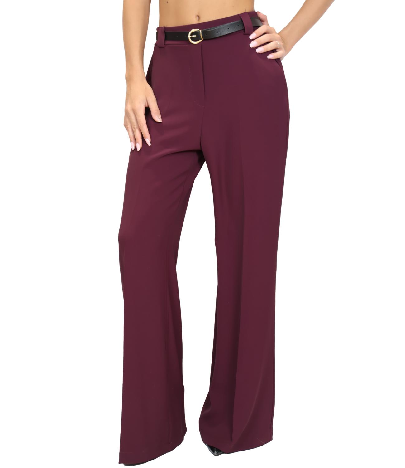 Susy Mix Pantalone da Donna - Bordeaux - T1316u136