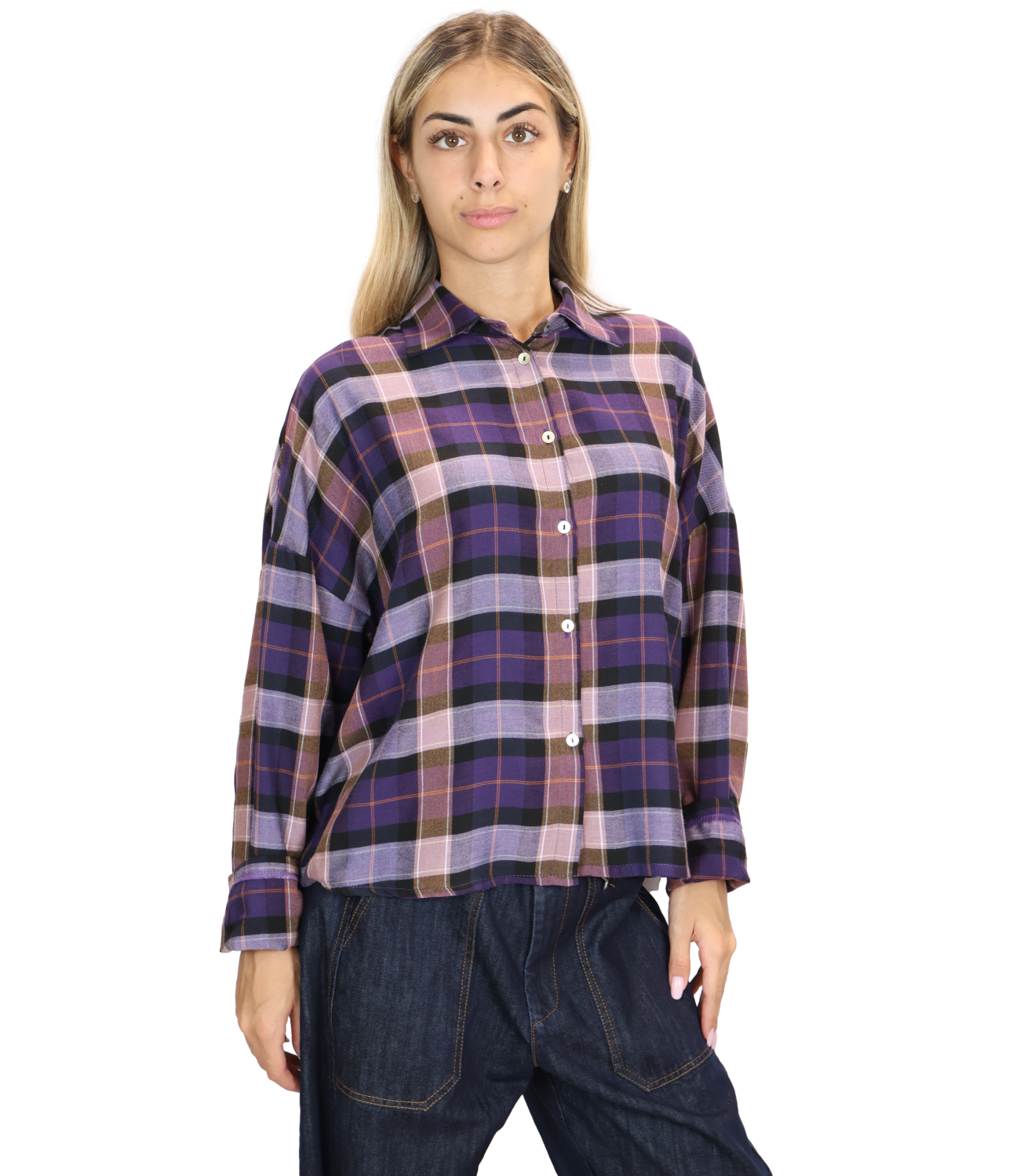 Susy Mix Camicia da Donna - Viola - W27m301