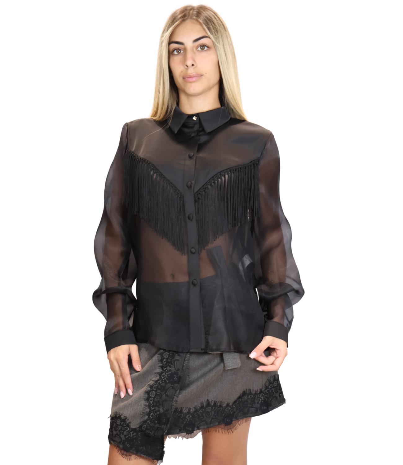 Susy Mix Camicia da Donna - Nero - Y1567c211c38