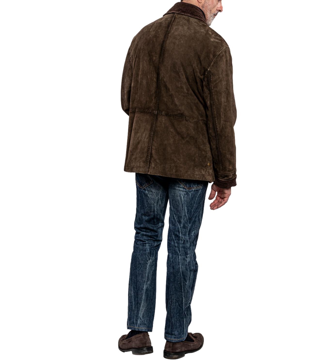The Jack Leathers Giacca pelle da Uomo - Verde Alga - Balmoral