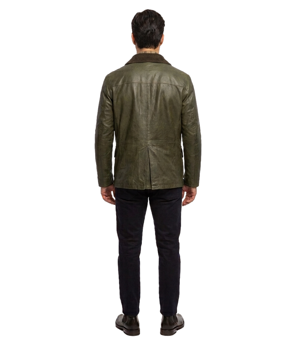 The Jack Leathers Giacca pelle da Uomo - Marrone - Balmoral