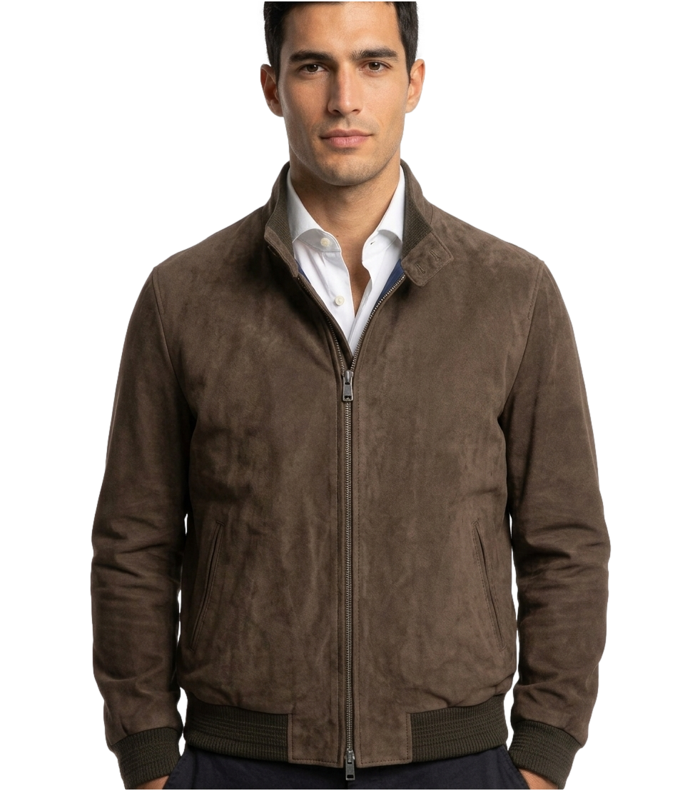 The Jack Leathers Giacca pelle da Uomo - Marrone - Elvis