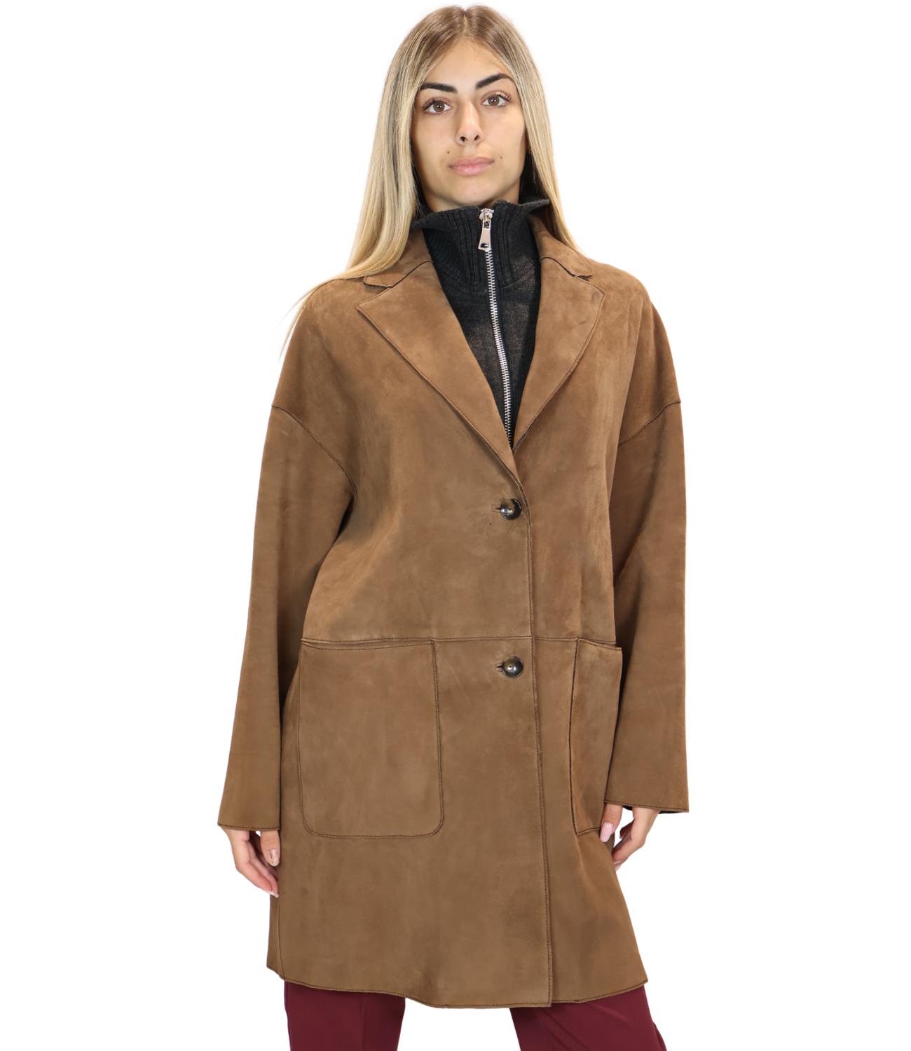 The Jackie Leathers Giacca da Donna - Whiskey - Angq Dk Gsac