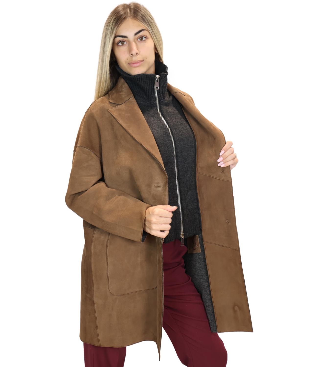 The Jackie Leathers Giacca da Donna - Whiskey - Angq Dk Gsac