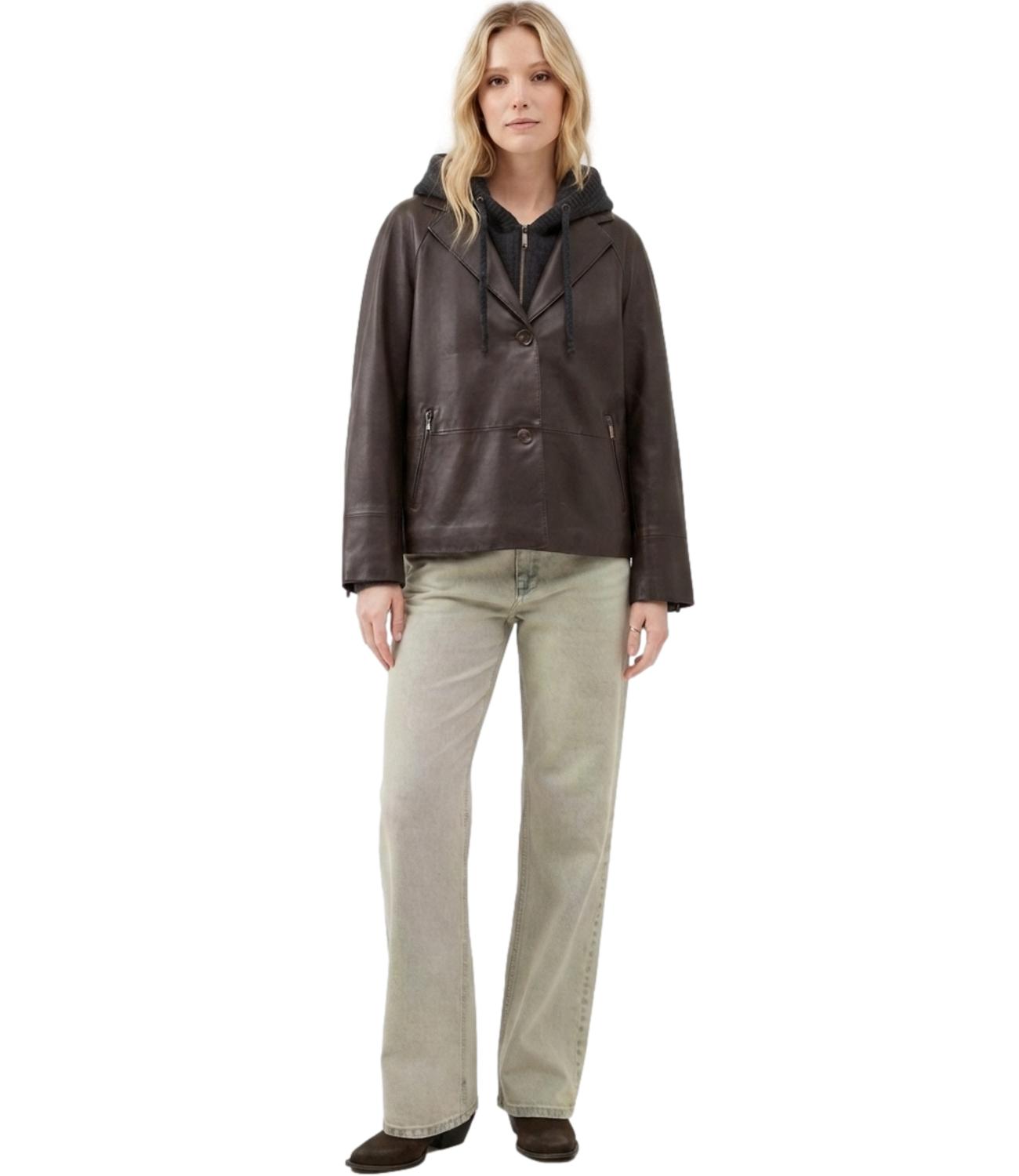 The Jackie Leathers Giacca da Donna - Dark Brown - Sun Nabo