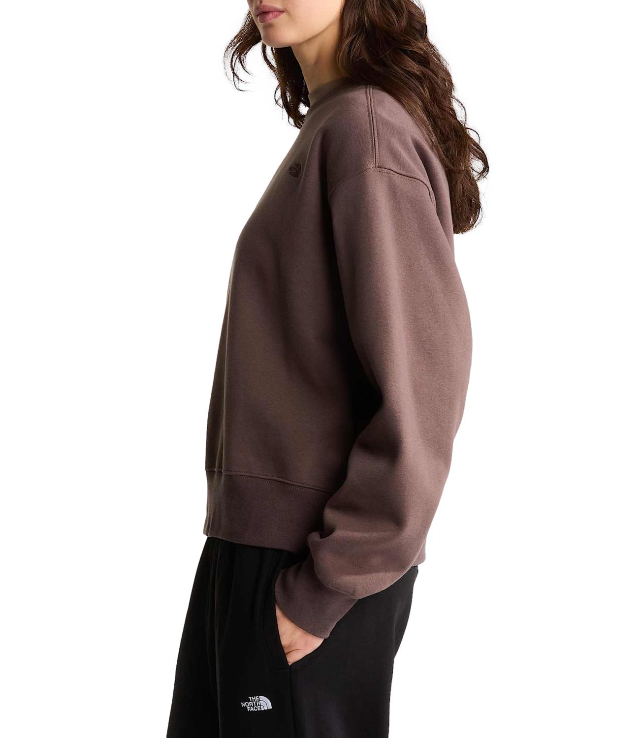 The North Face Felpa da Donna - Crew Smokey Brown - Nf0a8hby