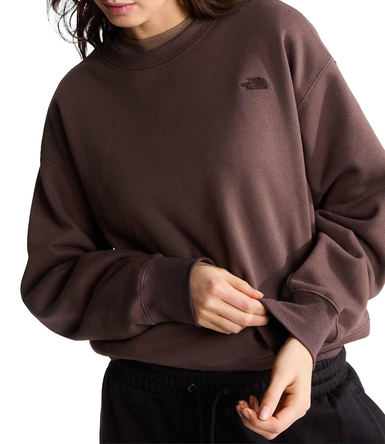 The North Face Felpa da Donna - Crew Smokey Brown - Nf0a8hby