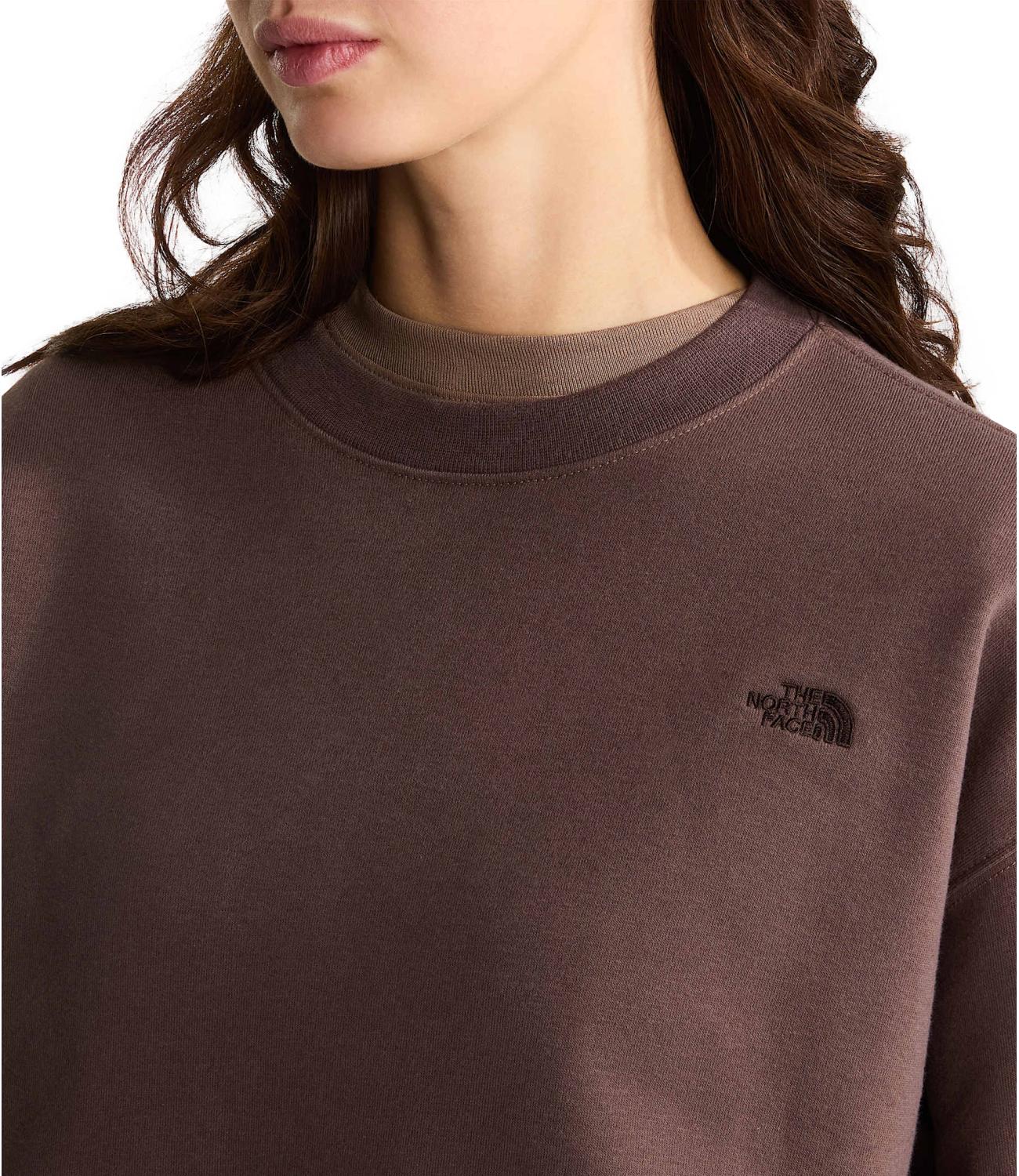 The North Face Felpa da Donna - Crew Smokey Brown - Nf0a8hby