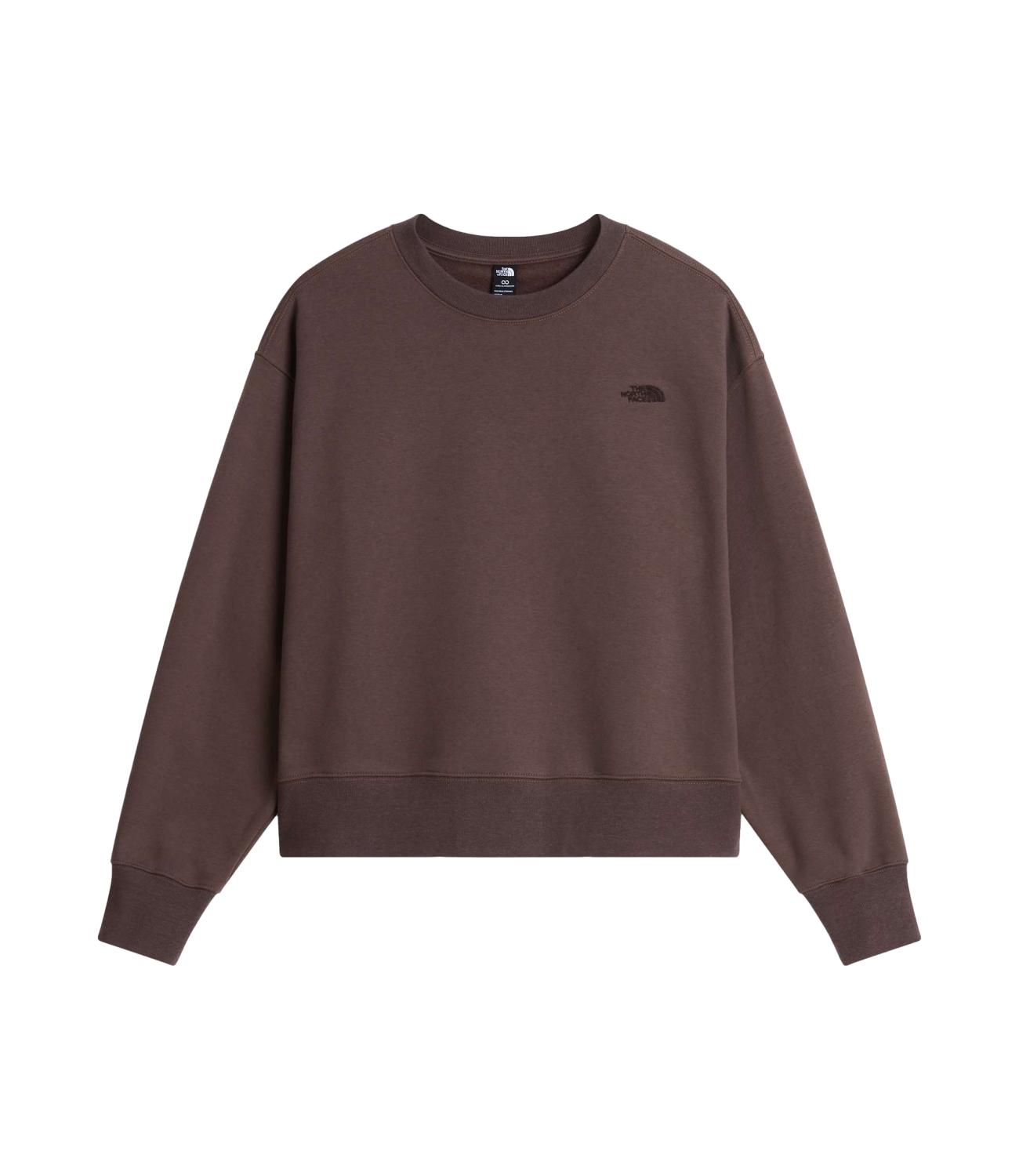 The North Face Felpa da Donna - Crew Smokey Brown - Nf0a8hby