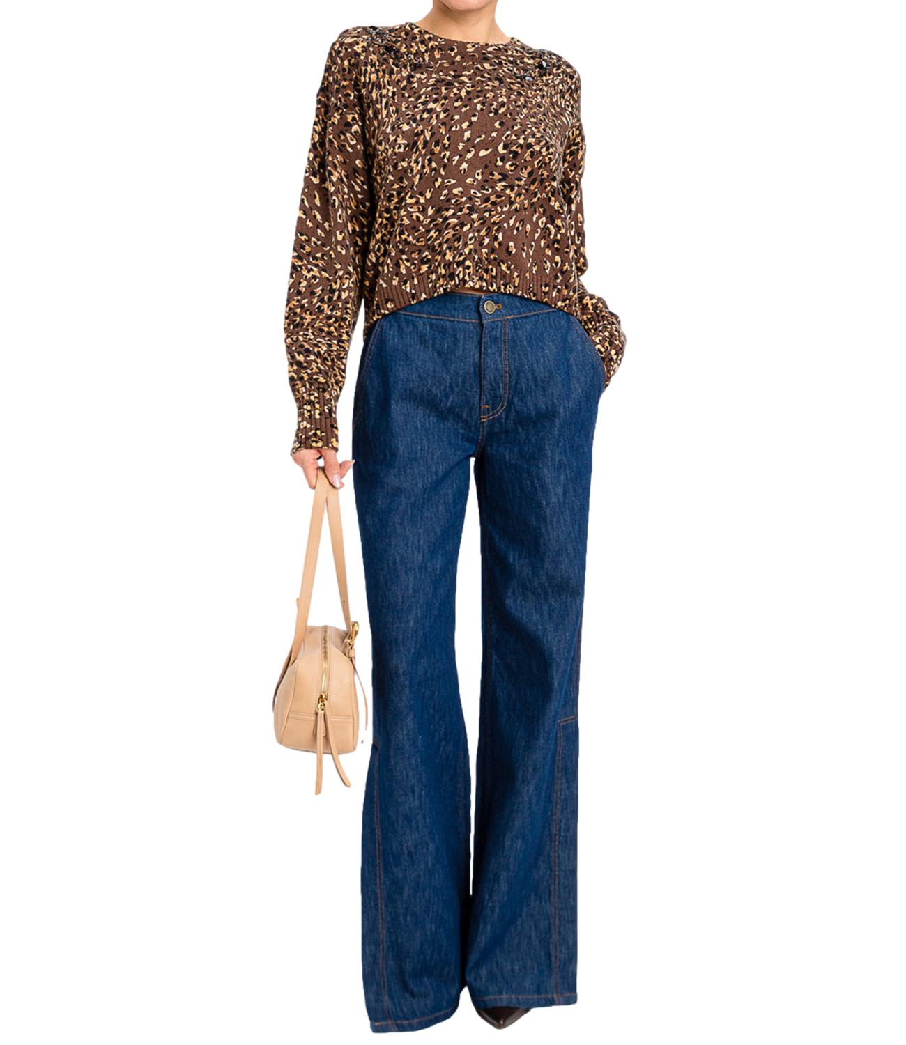 Twin Set PULL da Donna - St.animal Brown/gold - 262tp3430