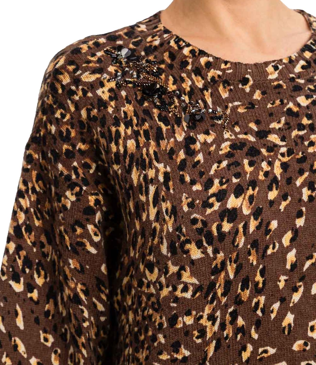Twin Set PULL da Donna - St.animal Brown/gold - 262tp3430