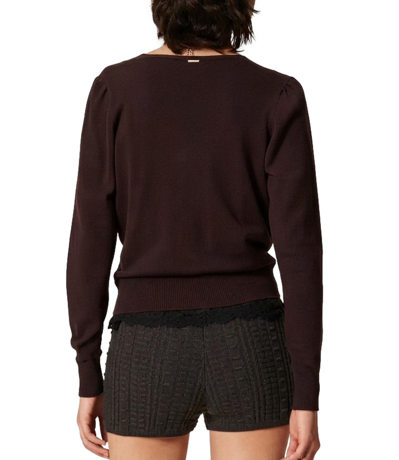 Twin Set Maglia da Donna - Coffee Chocolate - 262tt3331