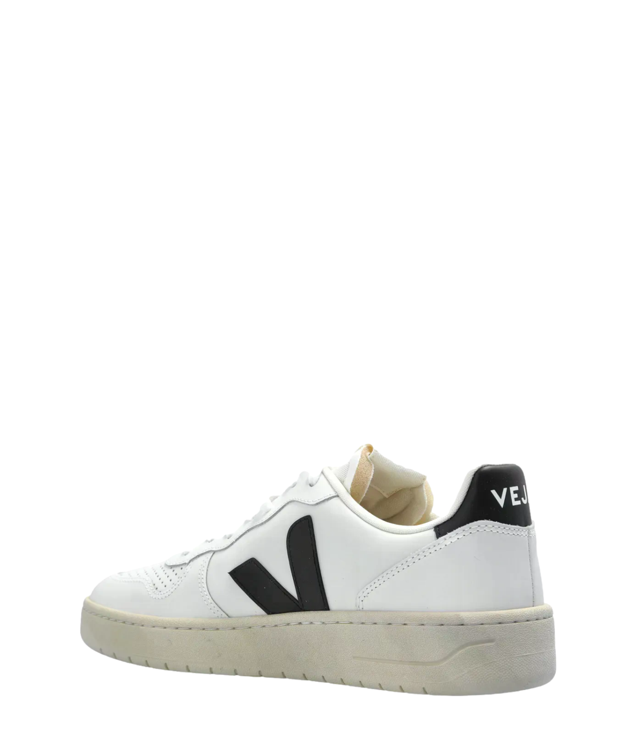 Sneakers Veja V-10 bianca in pelle extra white black