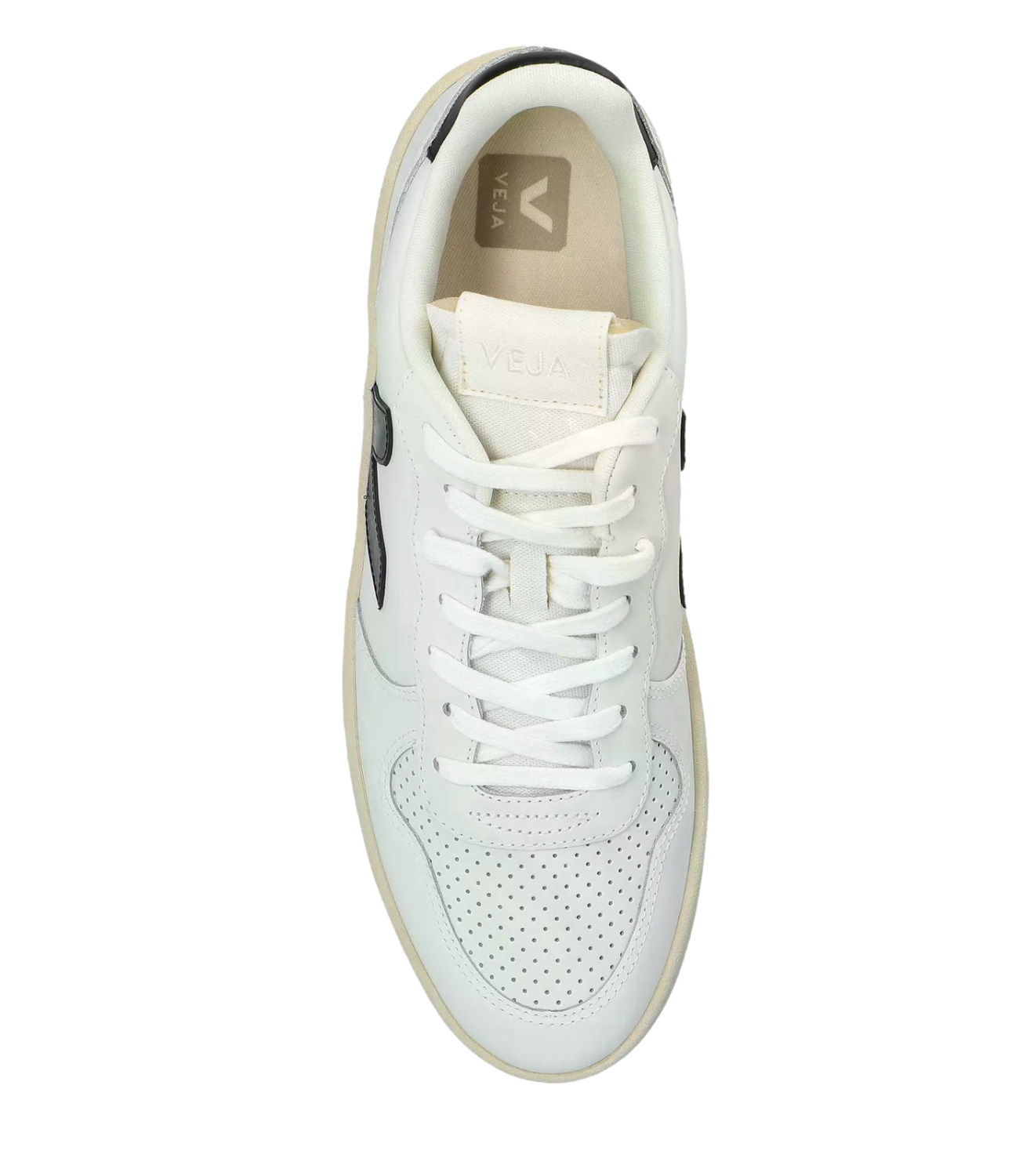 Sneakers Veja V-10 bianca in pelle extra white black
