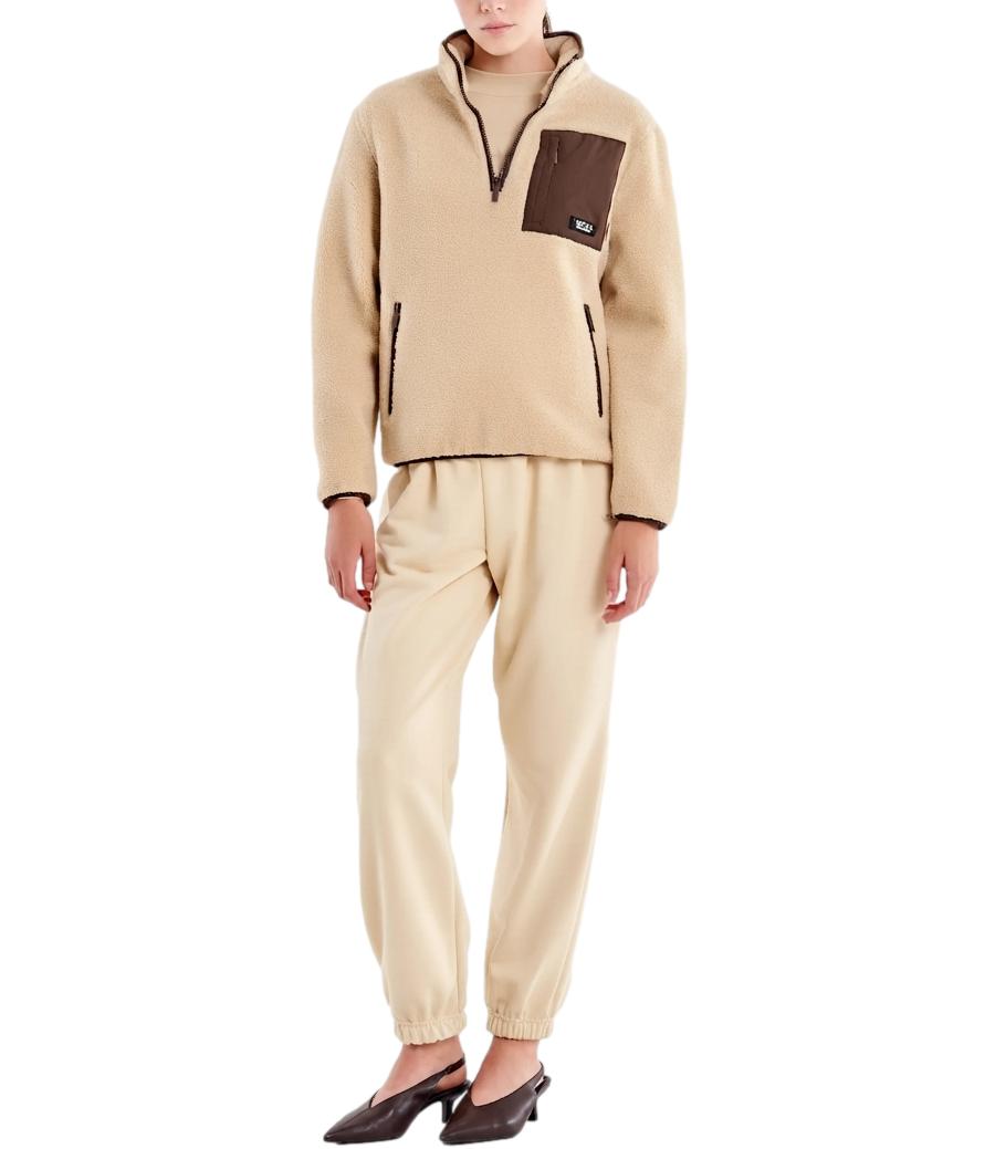 Vicolo Felpa da Donna - Acu Beige 07 S - Tac0357