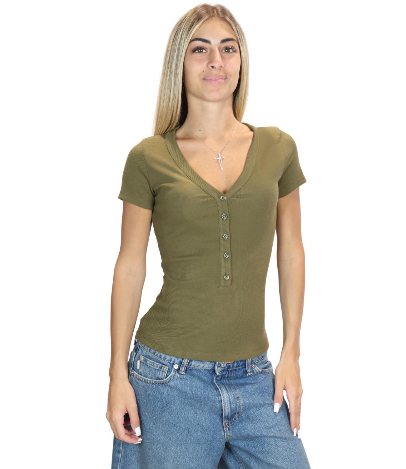 Vicolo T-Shirt da Donna - Militare - Uac0046