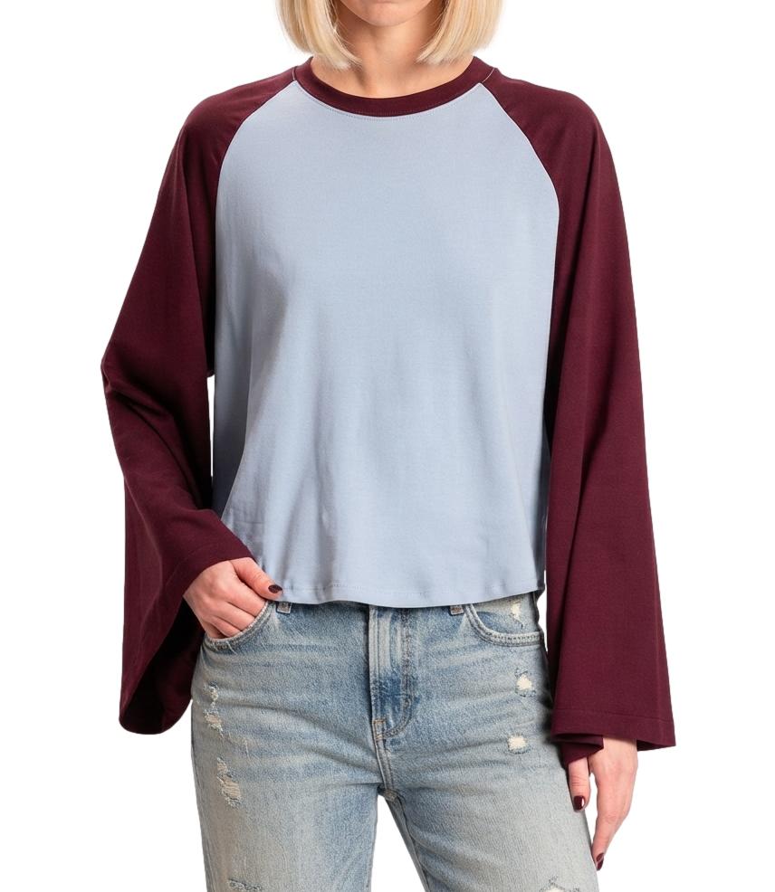 Vicolo T-Shirt da Donna - Acf Azzurro/bordeaux U - Uac0169