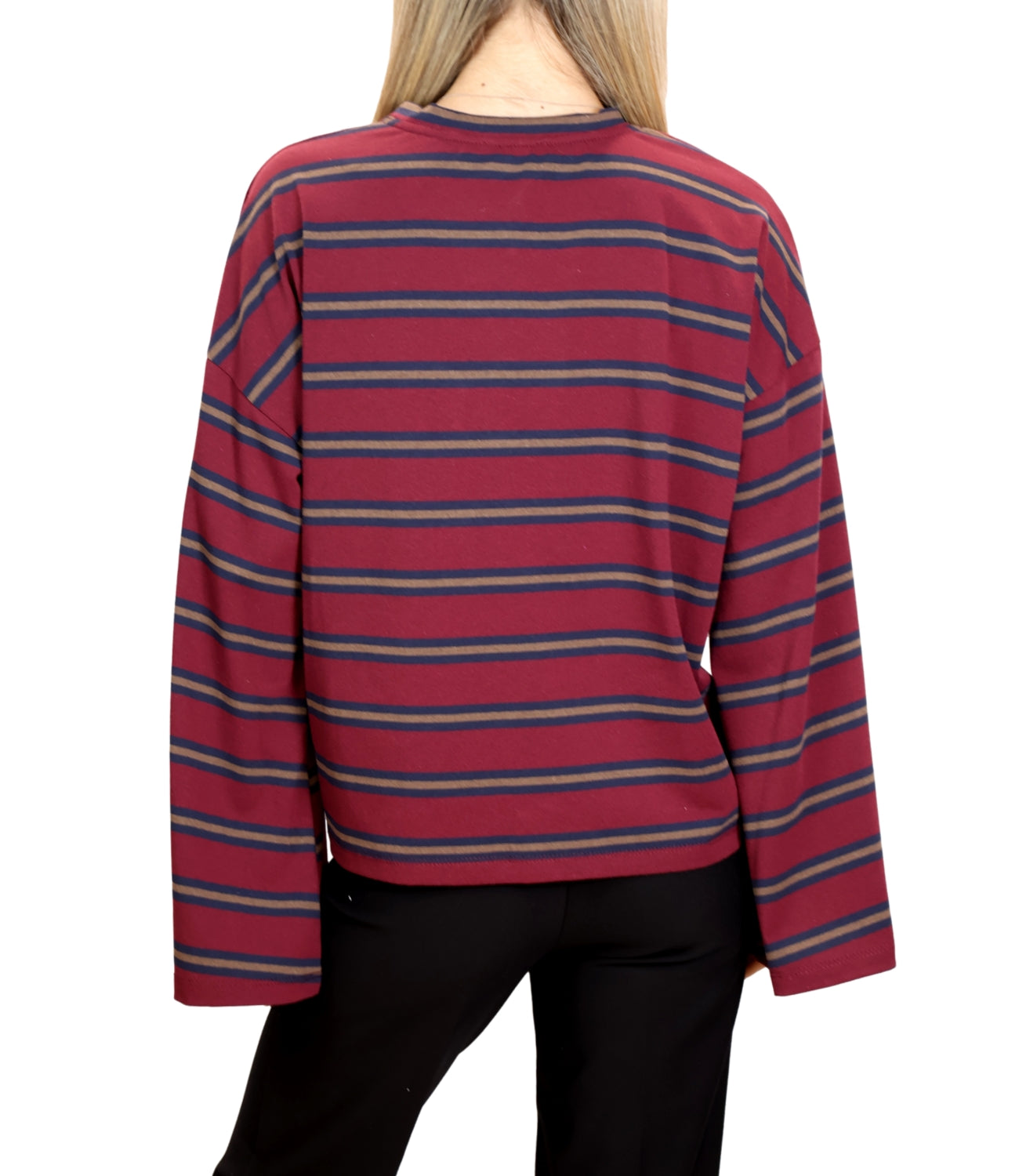 Vicolo T-Shirt da Donna - Acf Bordeaux/militare U - Uac0188