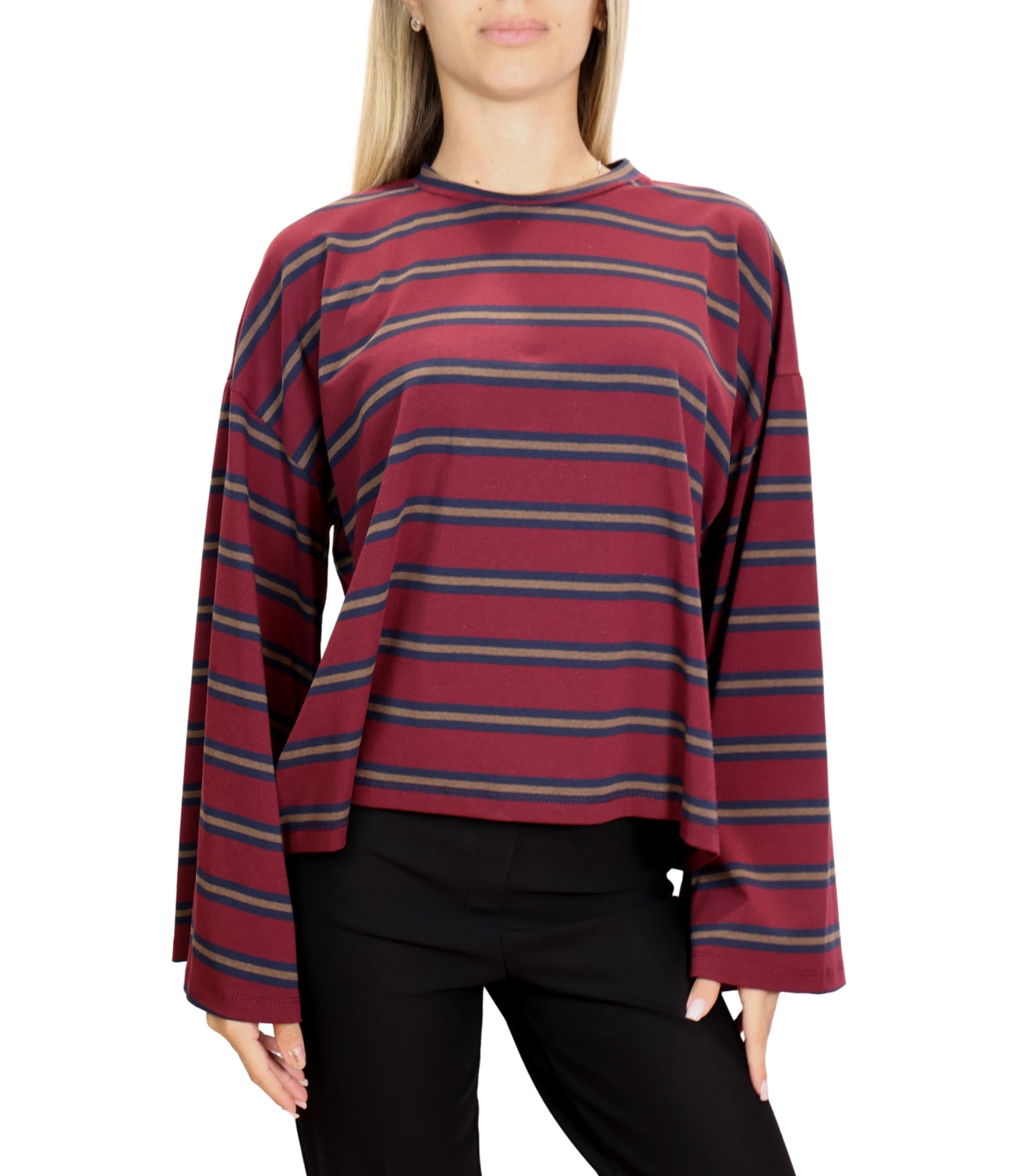 Vicolo T-Shirt da Donna - Acf Bordeaux/militare U - Uac0188