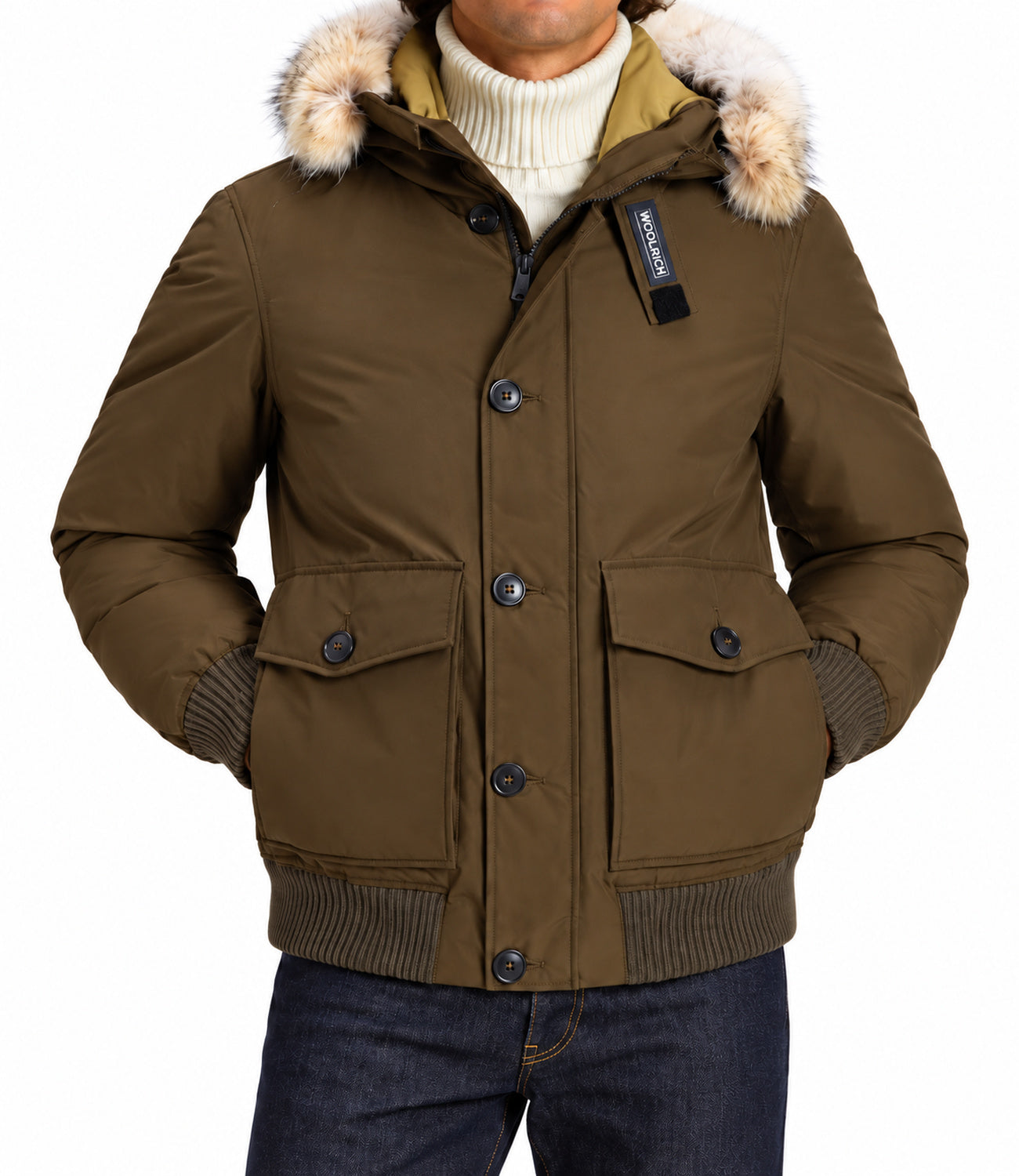 Woolrich Bomber da Uomo - Dark Green - Cfwoou2238mrut0001