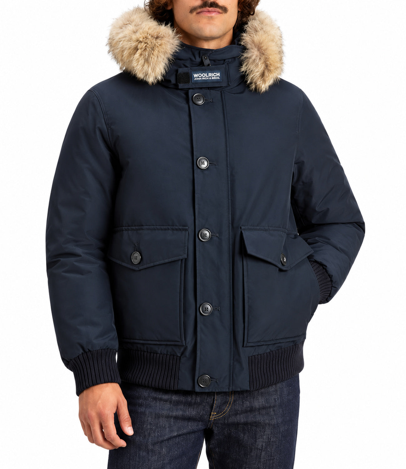 Woolrich Bomber da Uomo - Melton Blue - Cfwoou2238mrut0001