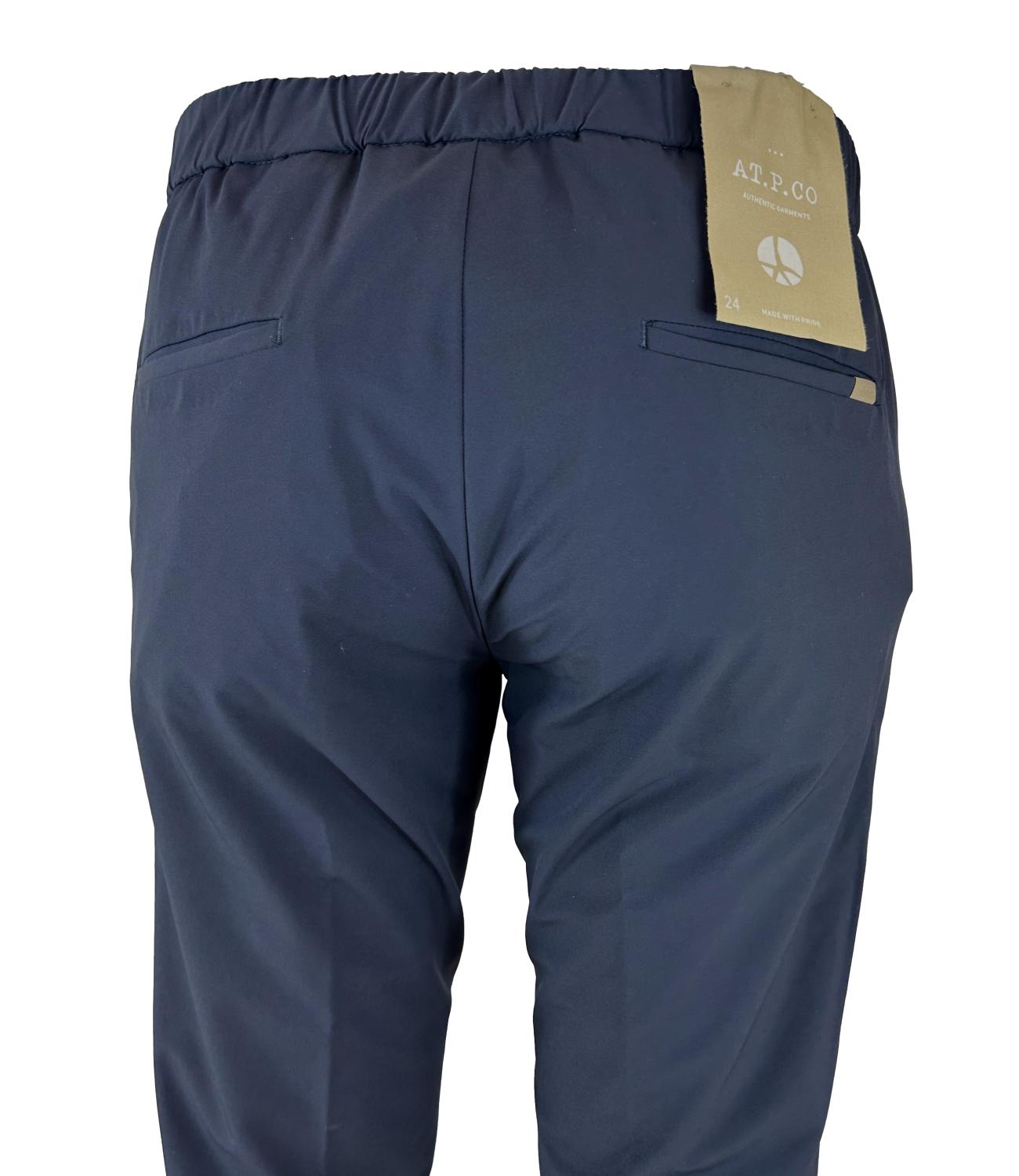 Pantalone AT.P.CO. blu navy uomo in tessuto tecnico