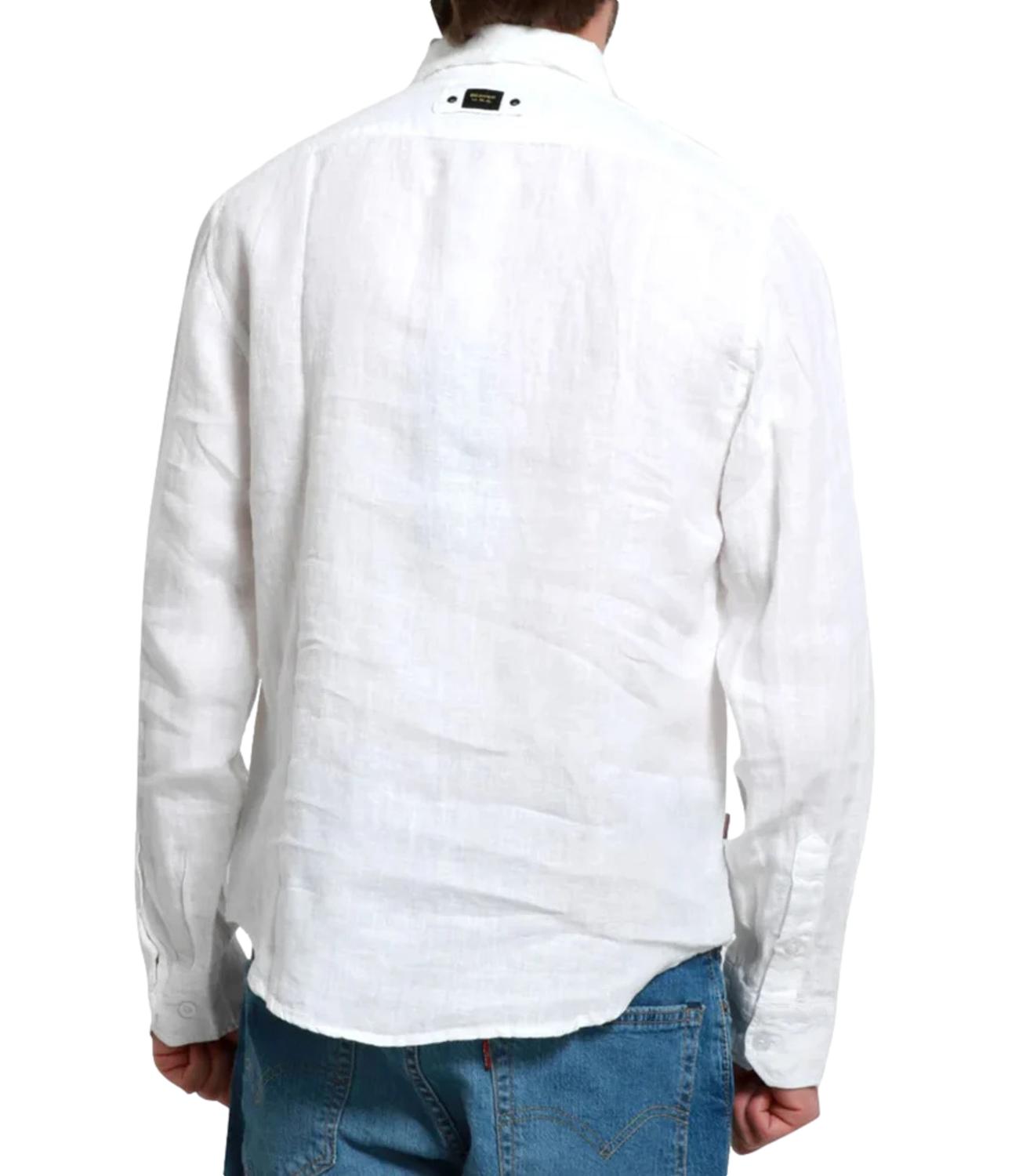 Camicia Blauer in lino bianco