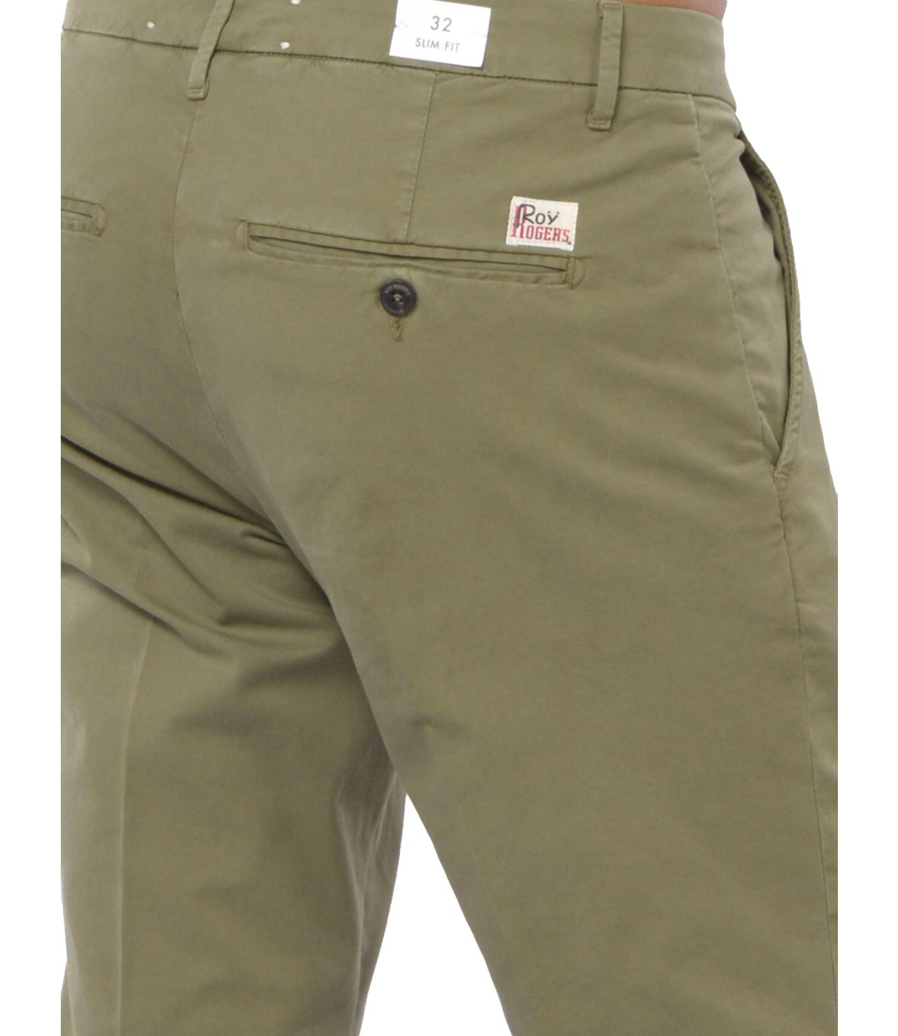 Roy roger's pantalone New Rolf colore verde olive