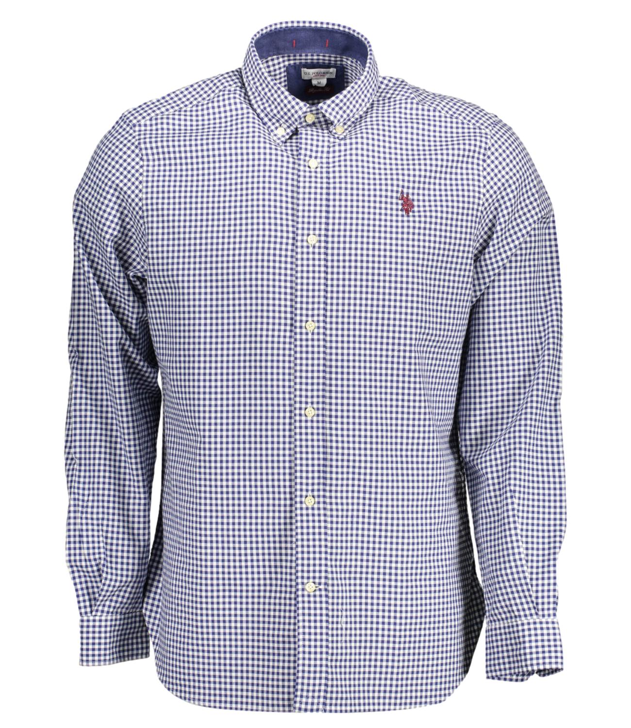 Camicia U.S.Polo Assn bianca e blu a quadretti