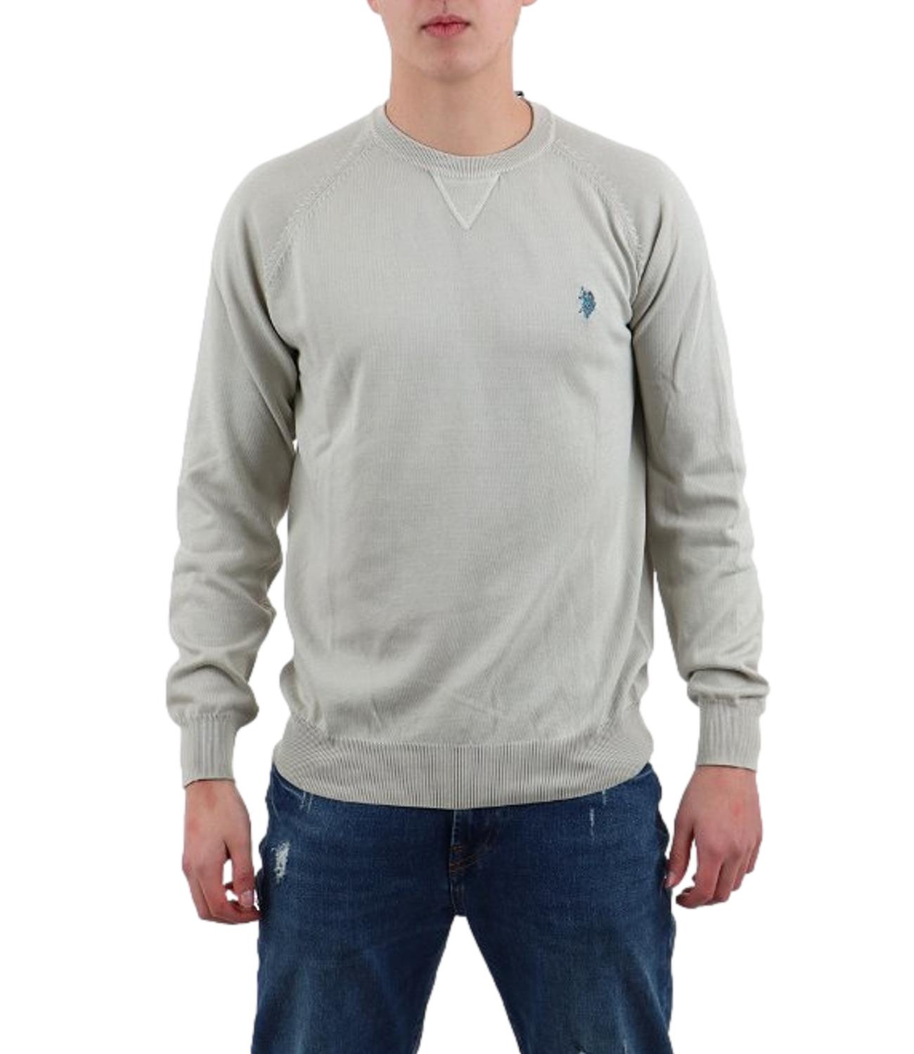 Pullover girocollo U.S. Polo Assn grigio chiaro