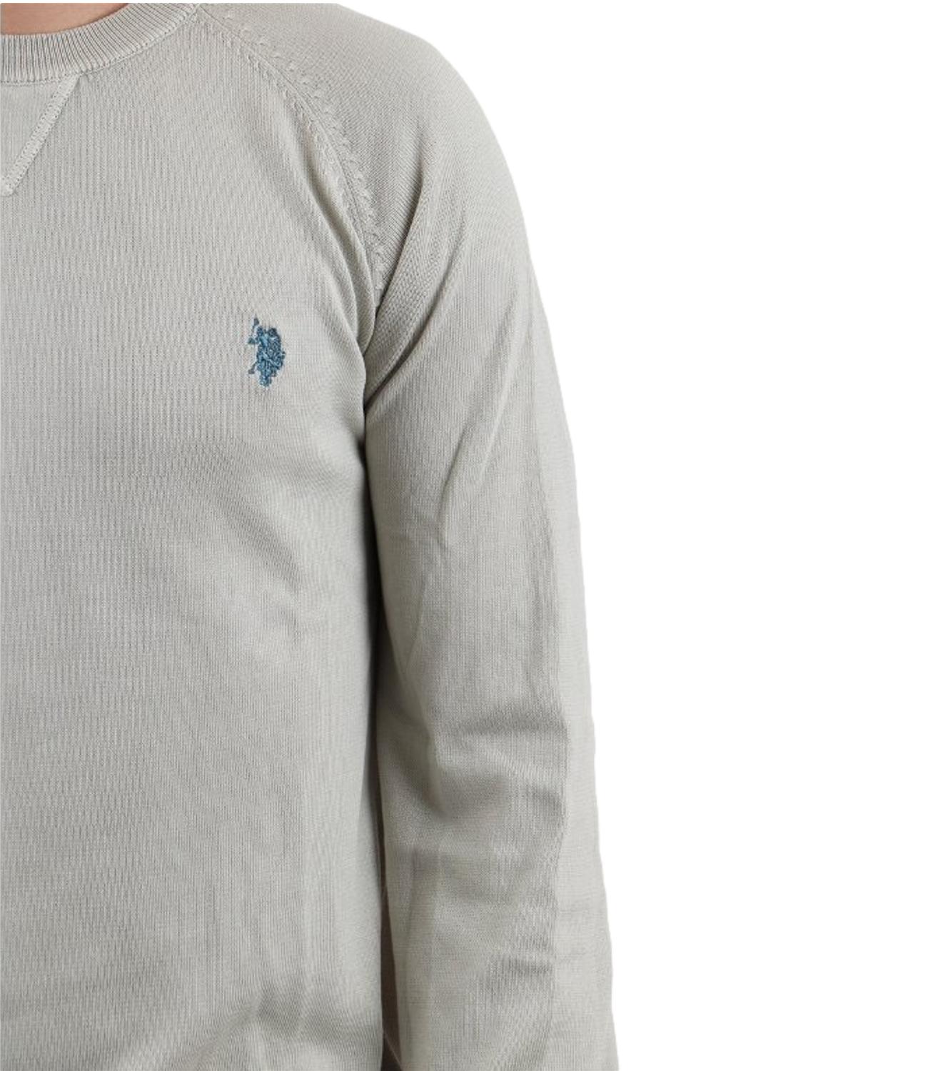 Pullover girocollo U.S. Polo Assn grigio chiaro