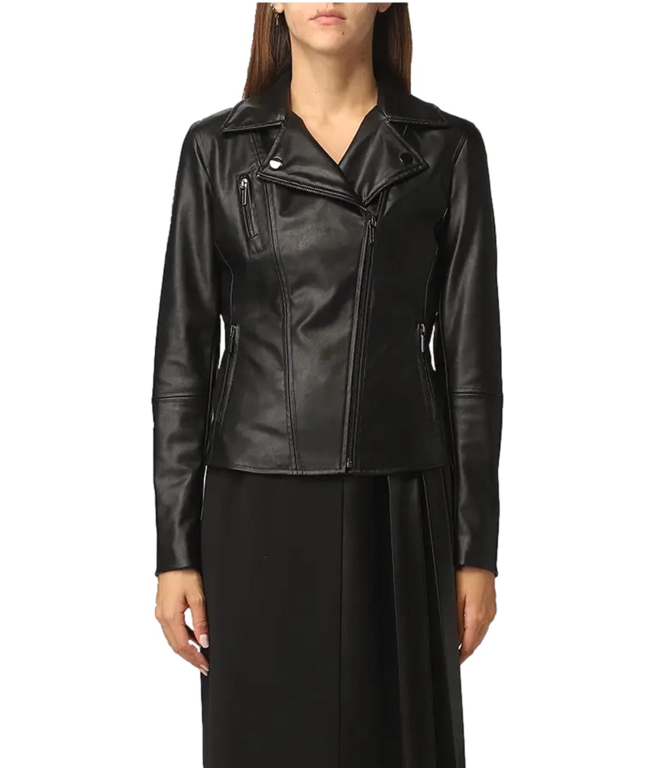 Giacca chiodo di pelle Armani Exchange