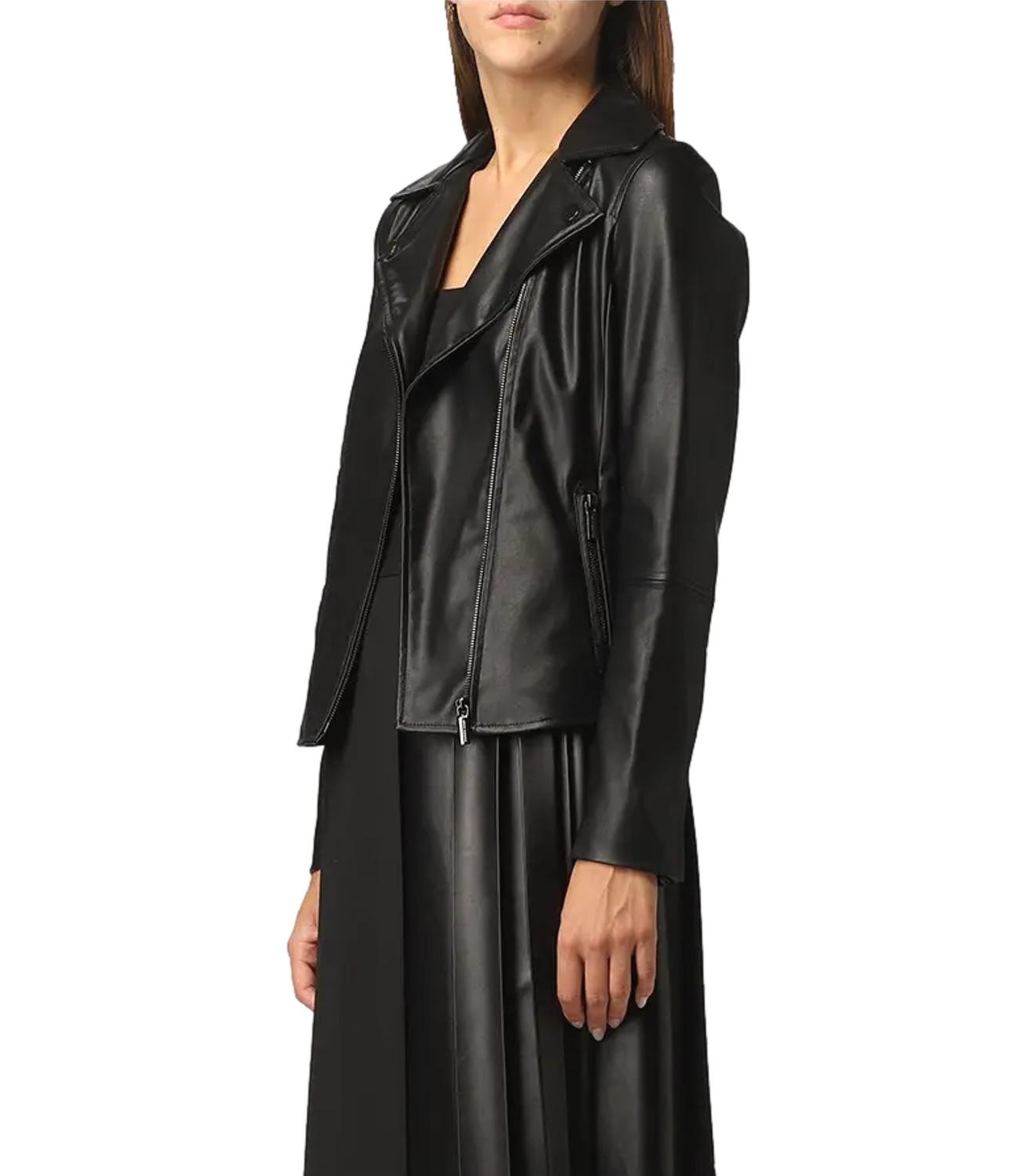 Giacca chiodo di pelle Armani Exchange