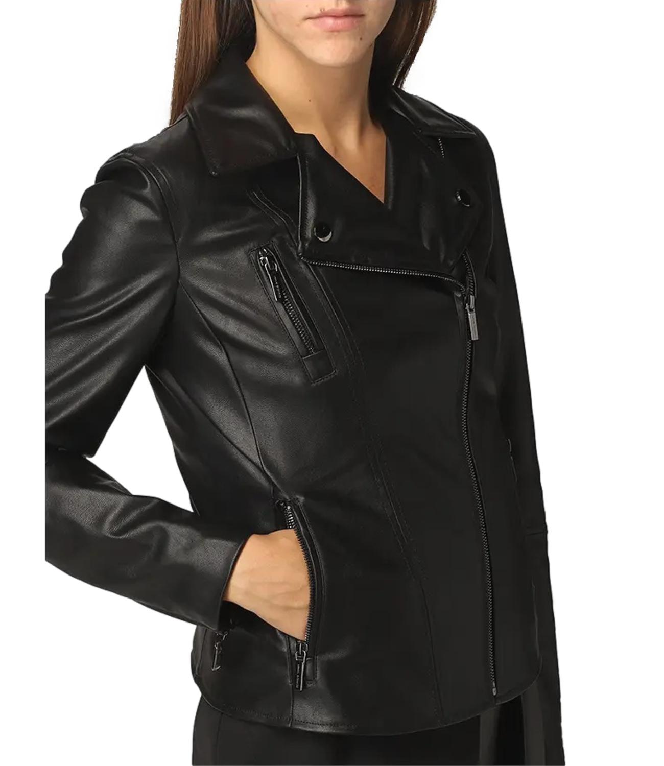 Giacca chiodo di pelle Armani Exchange