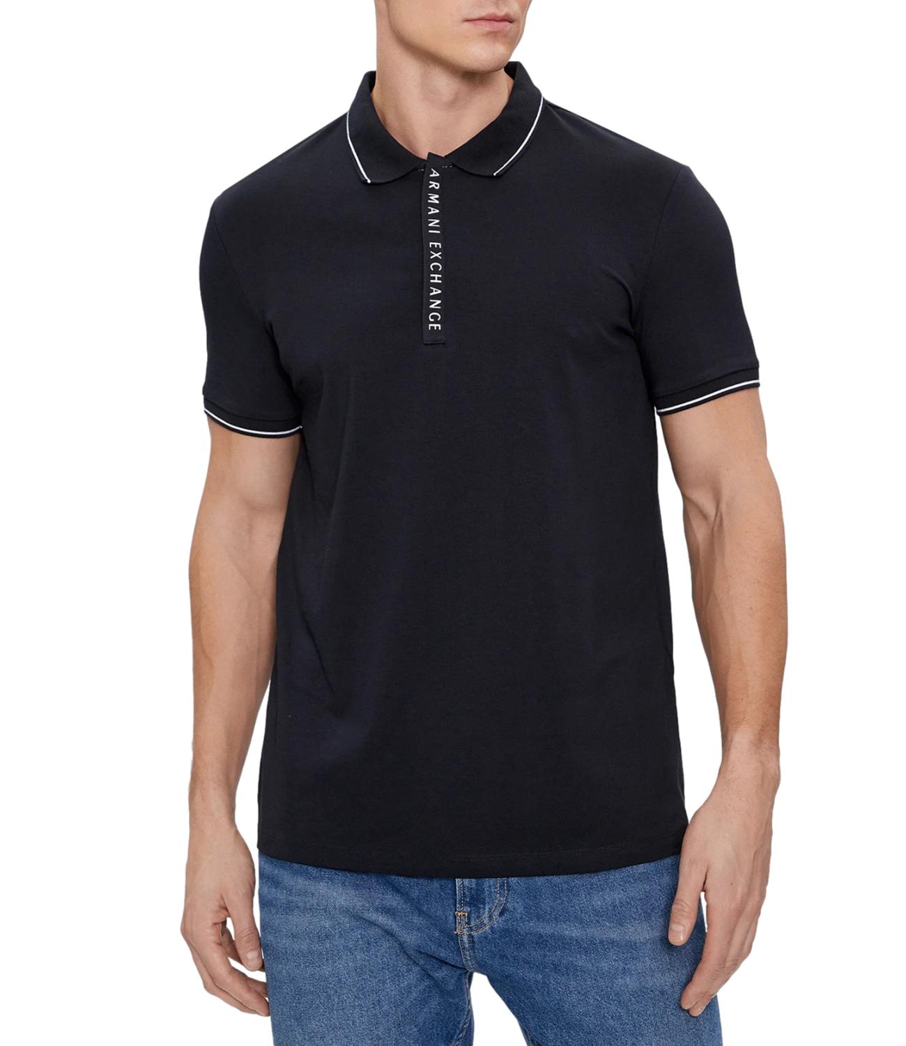 Polo Armani Exchange blu navy uomo