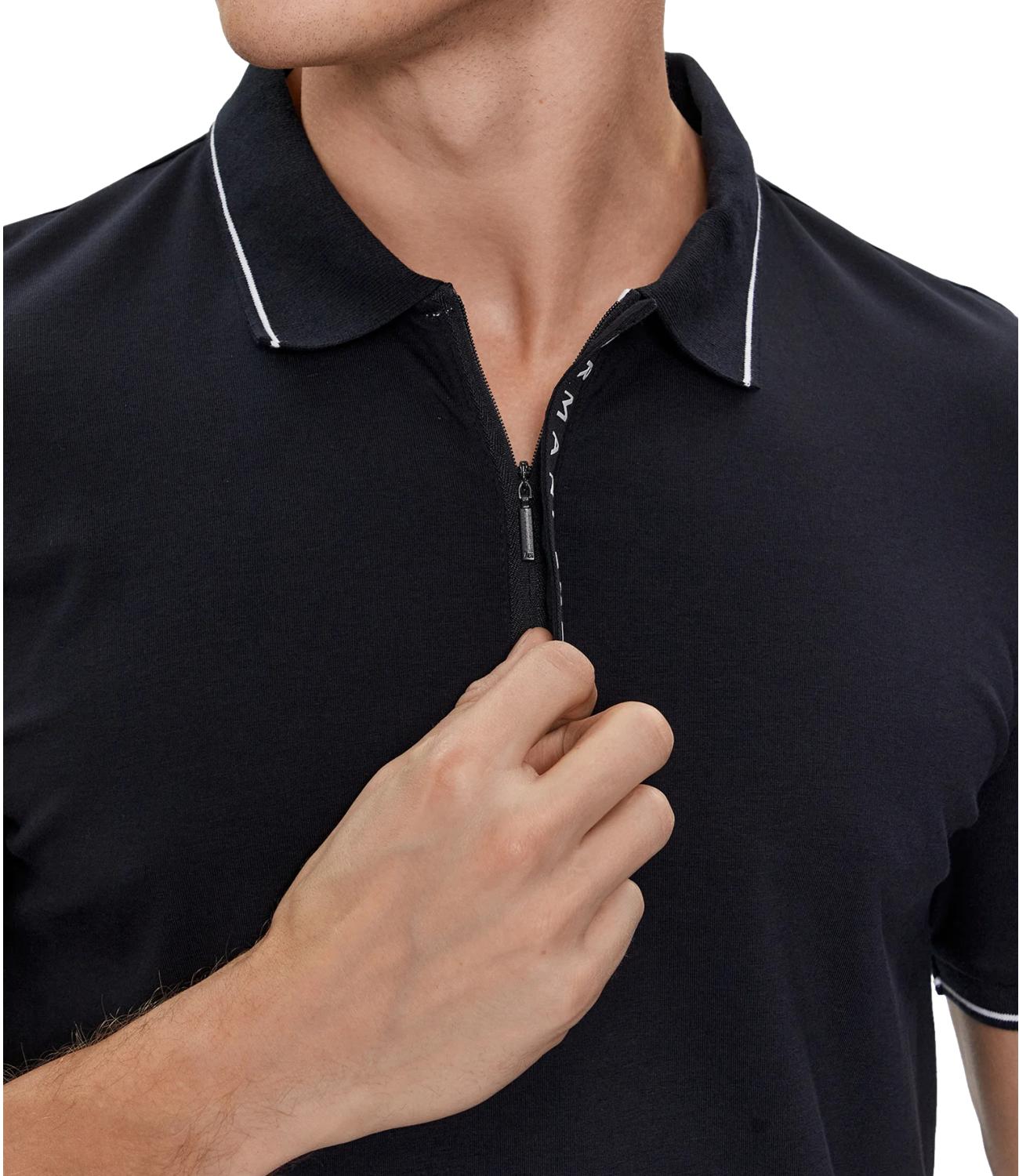 Polo Armani Exchange blu navy uomo