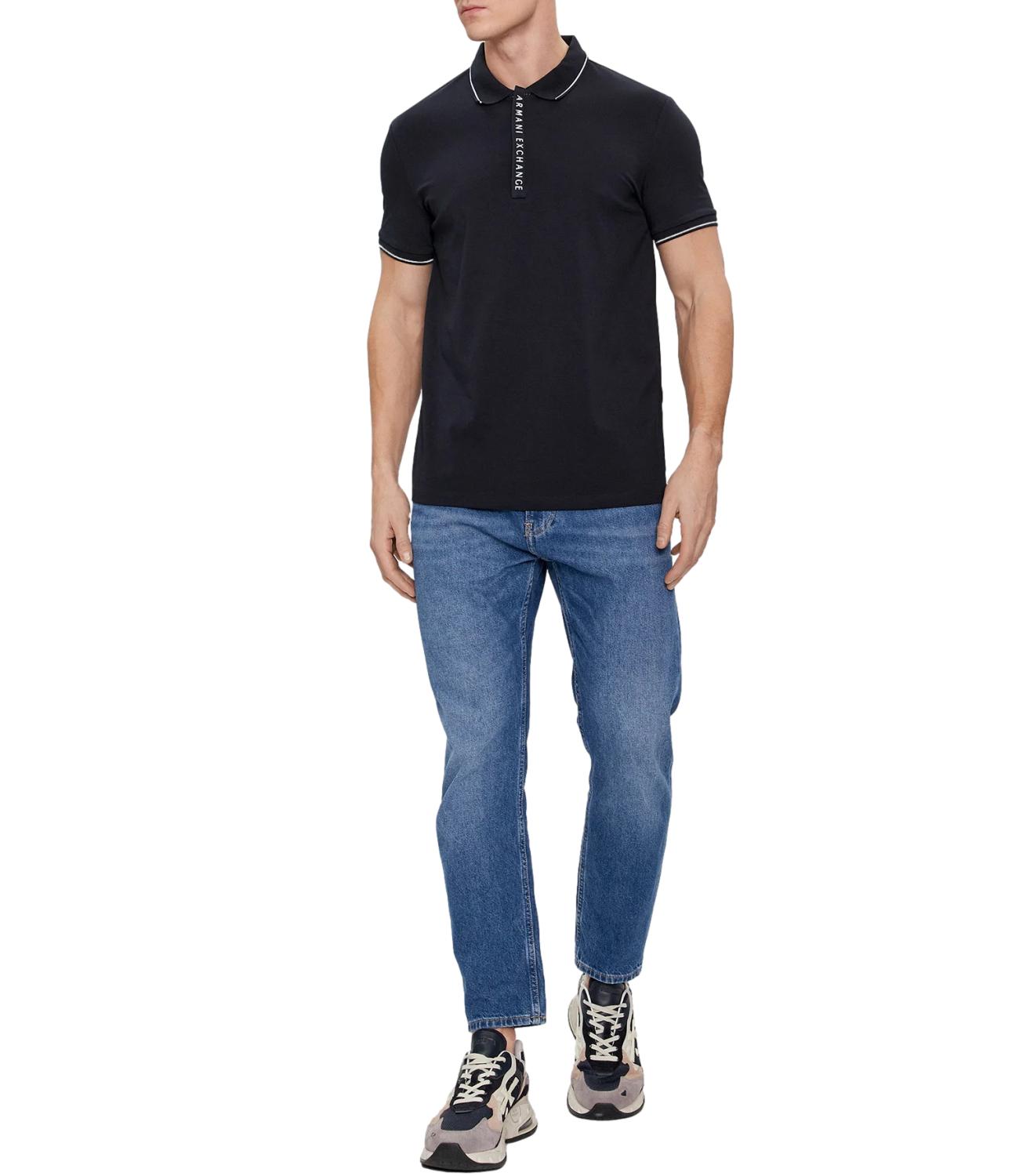 Polo Armani Exchange blu navy uomo