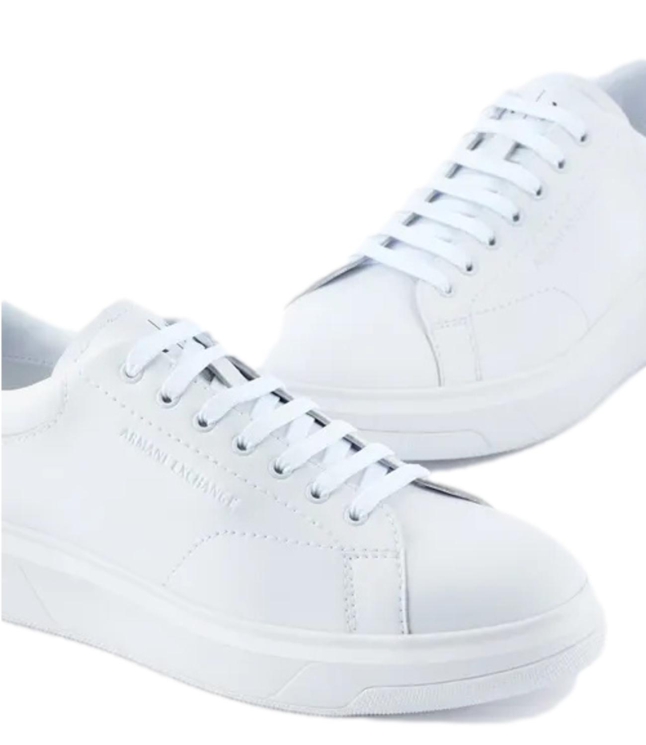 Sneakers Armani Exchange uomo in pelle bianche