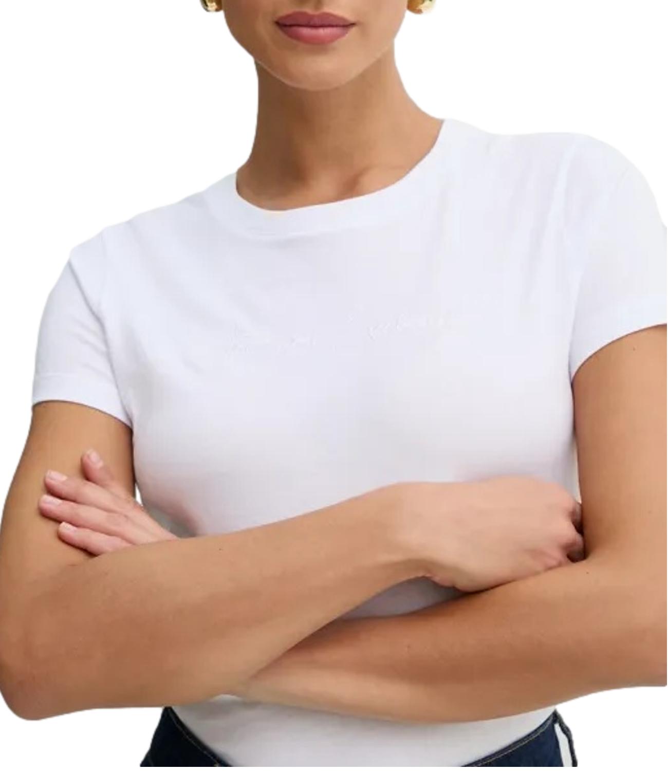 T-shirt AX donna bianca no logo