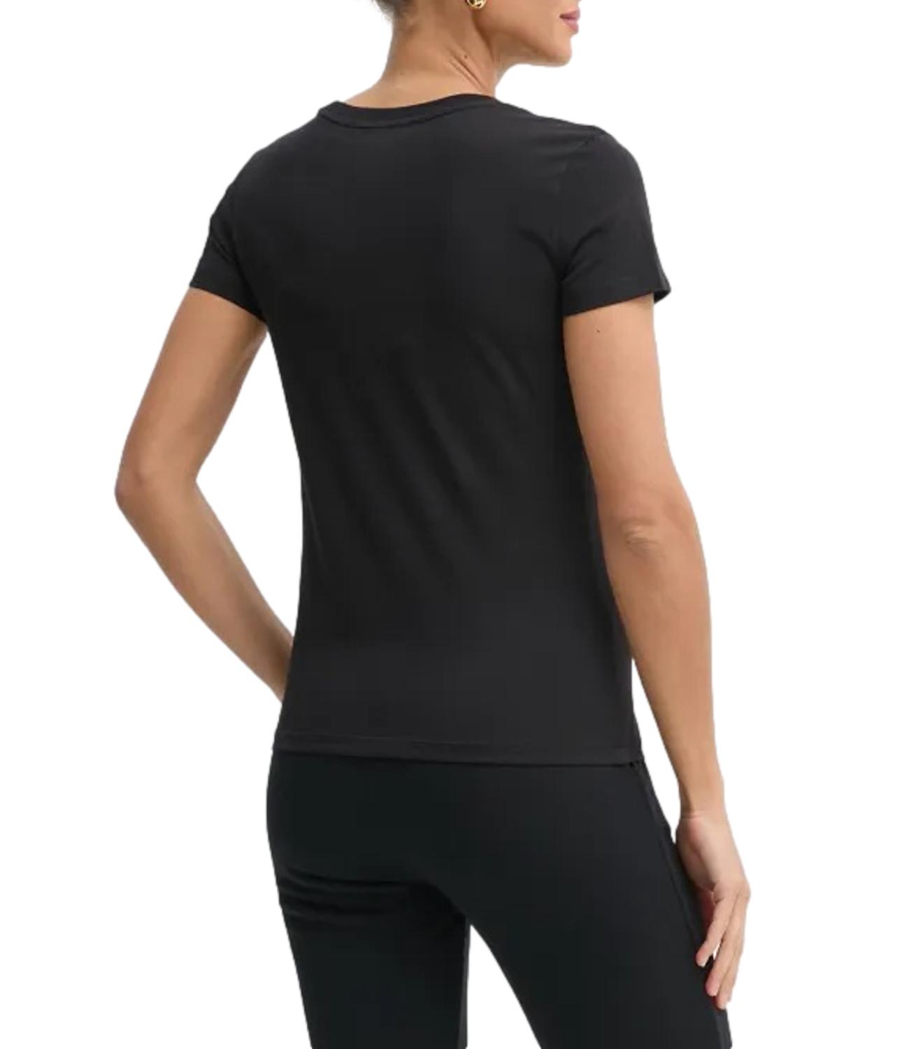 T-shirt AX donna nera no logo