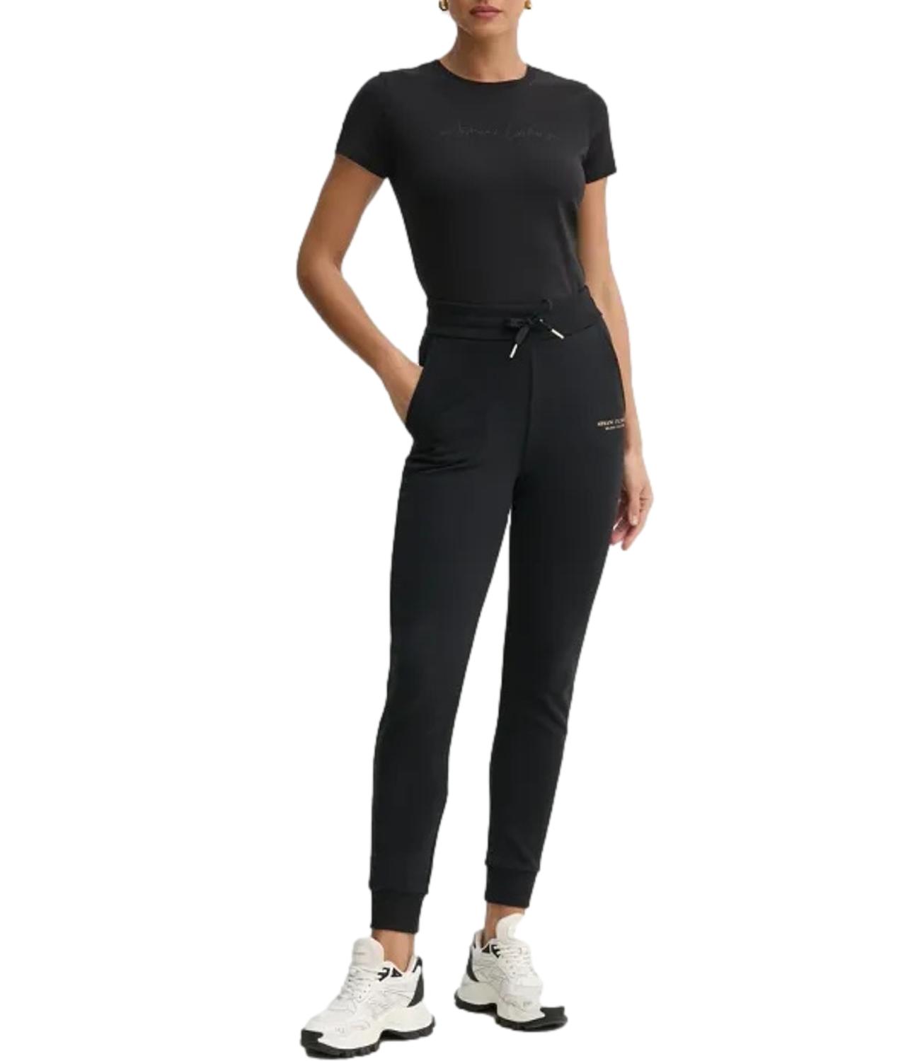 T-shirt AX donna nera no logo